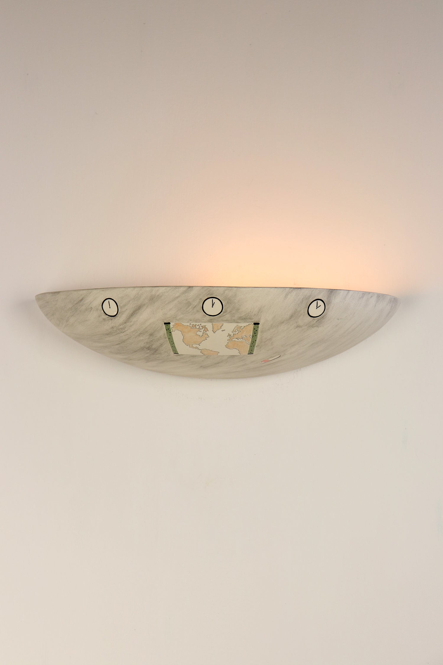 Janna Ugone & Co Wall Sconces Ceramic Shallow Sconce in Time Zone