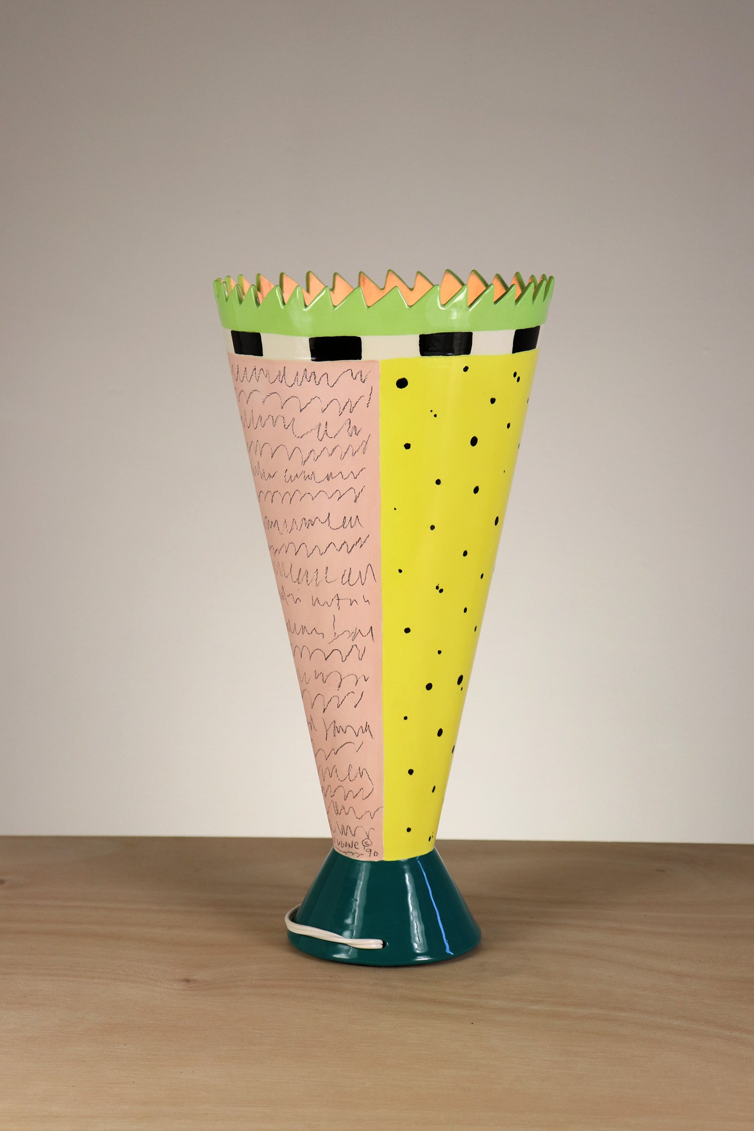 Janna Ugone & Co Ceramic Single Cone Torchiere in Melody