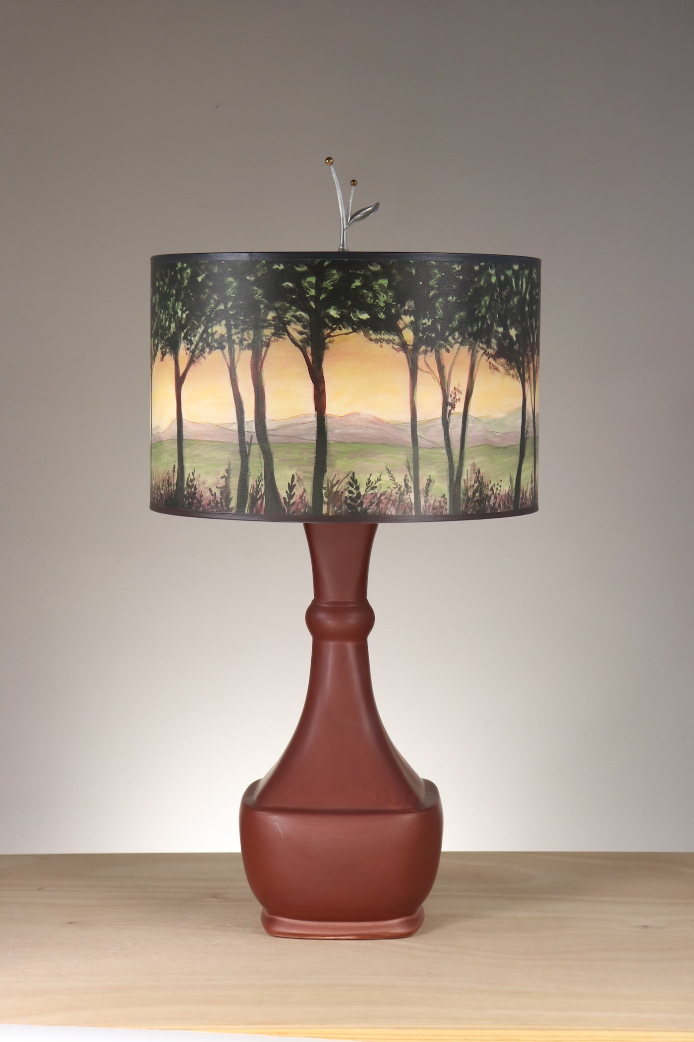 Janna Ugone & Co Table Lamp Ceramic Table Lamp with Large Drum Shade in Dawn