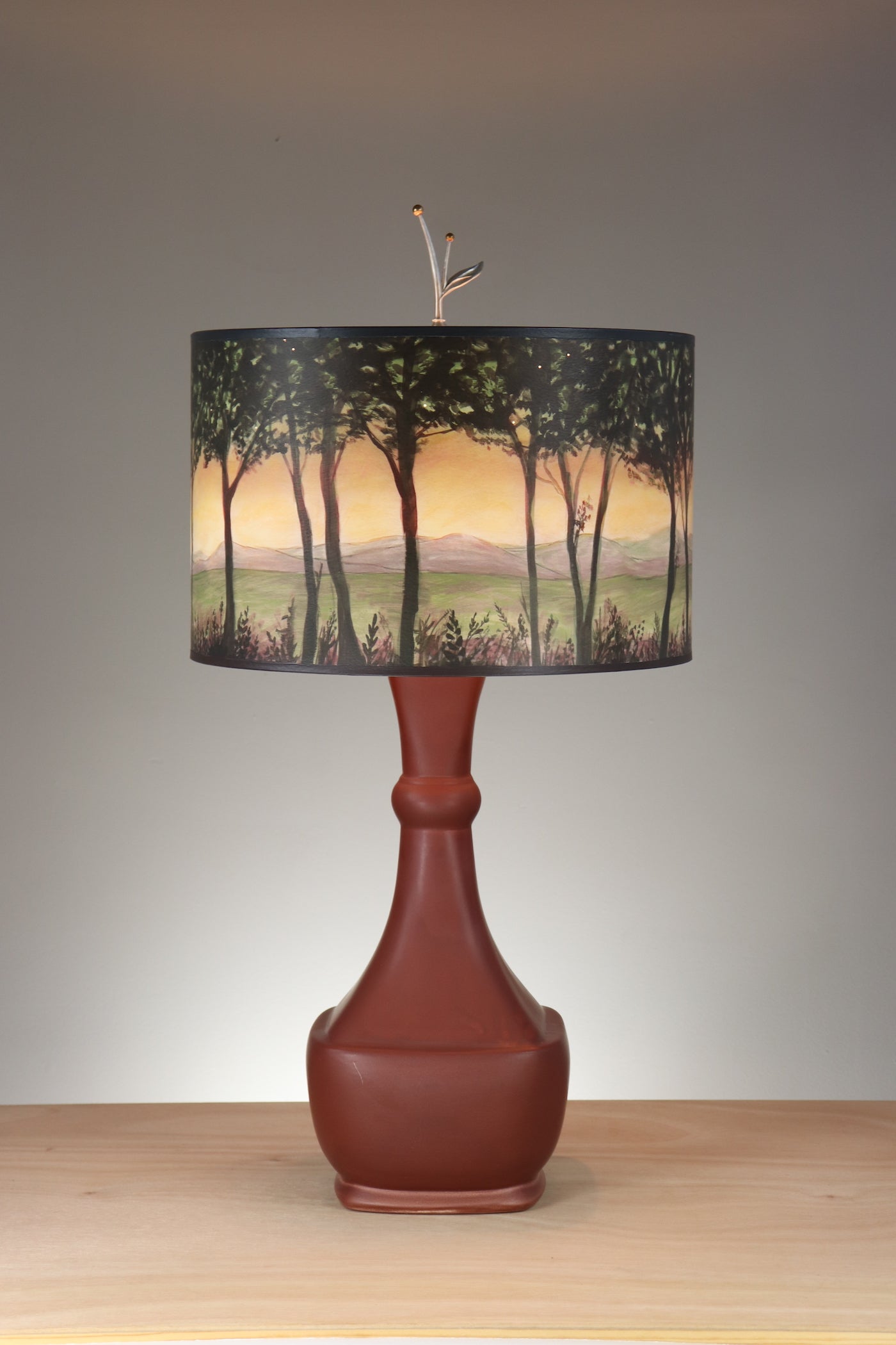 Janna Ugone & Co Table Lamp Ceramic Table Lamp with Large Drum Shade in Dawn