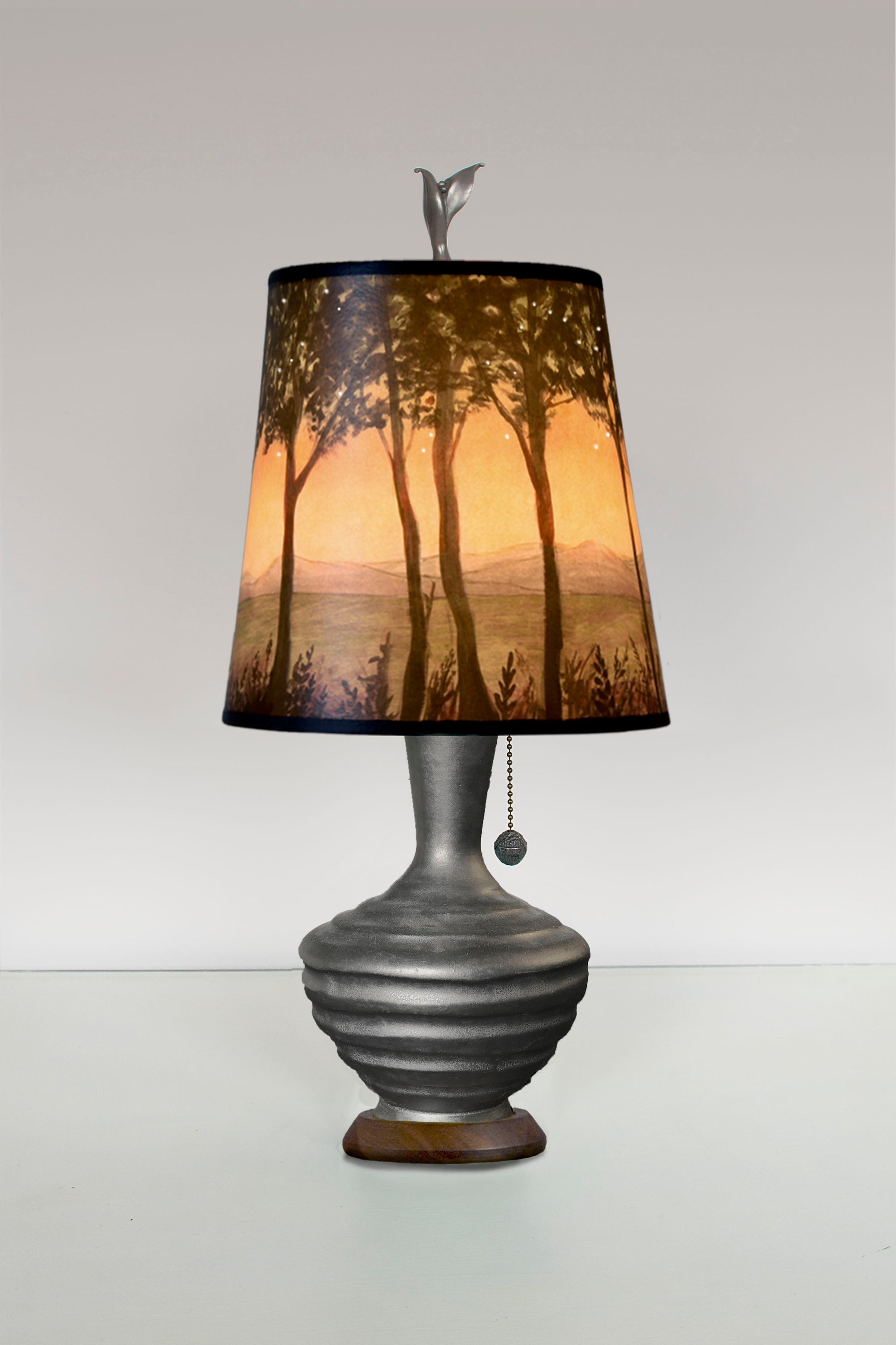 Janna Ugone & Co Table Lamps Ceramic Table Lamp with Small Drum Shade in Dawn