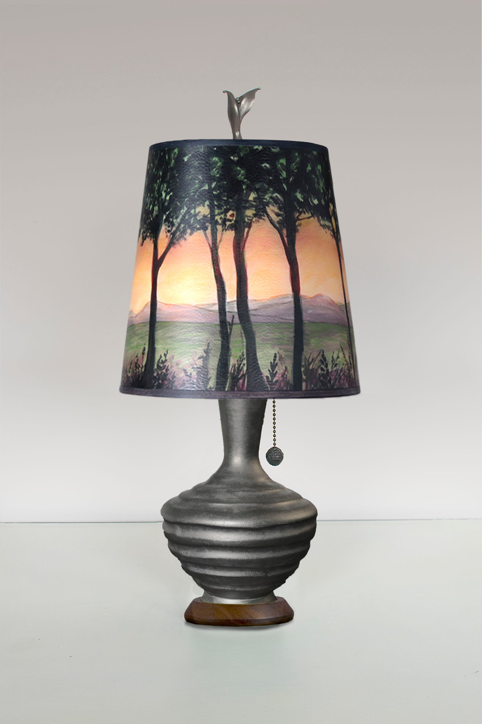Janna Ugone & Co Table Lamps Ceramic Table Lamp with Small Drum Shade in Dawn