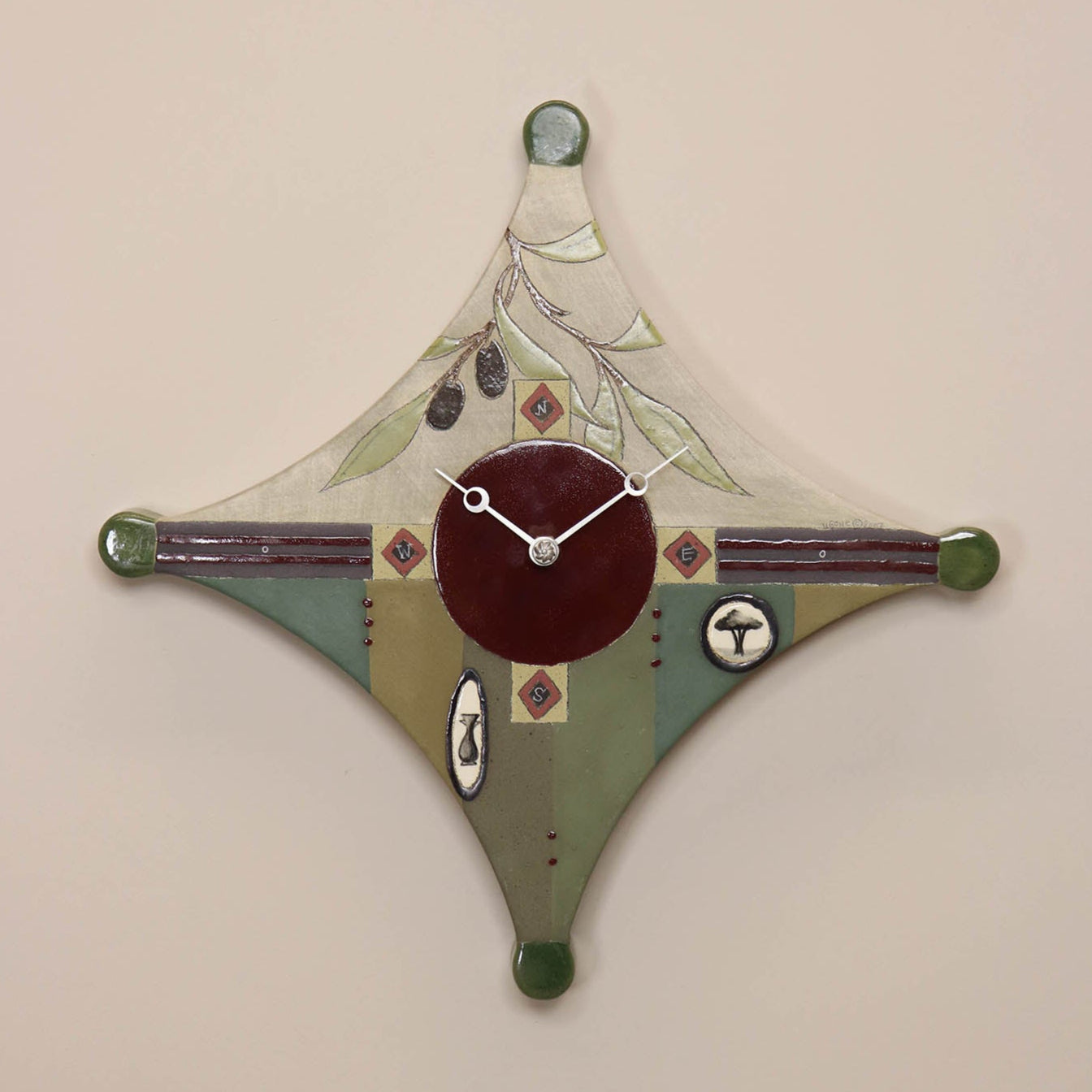 Janna Ugone & Co Ceramic Wall Clock in Lockets