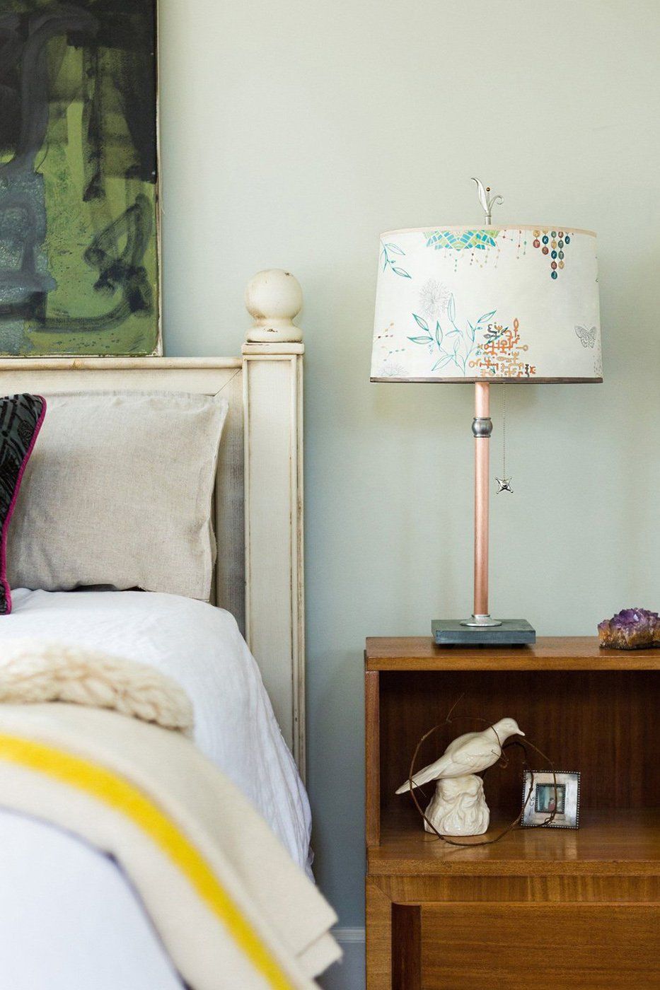 Janna Ugone & Co Table Lamps Copper Table Lamp with Large Drum Shade in Ecru Journey