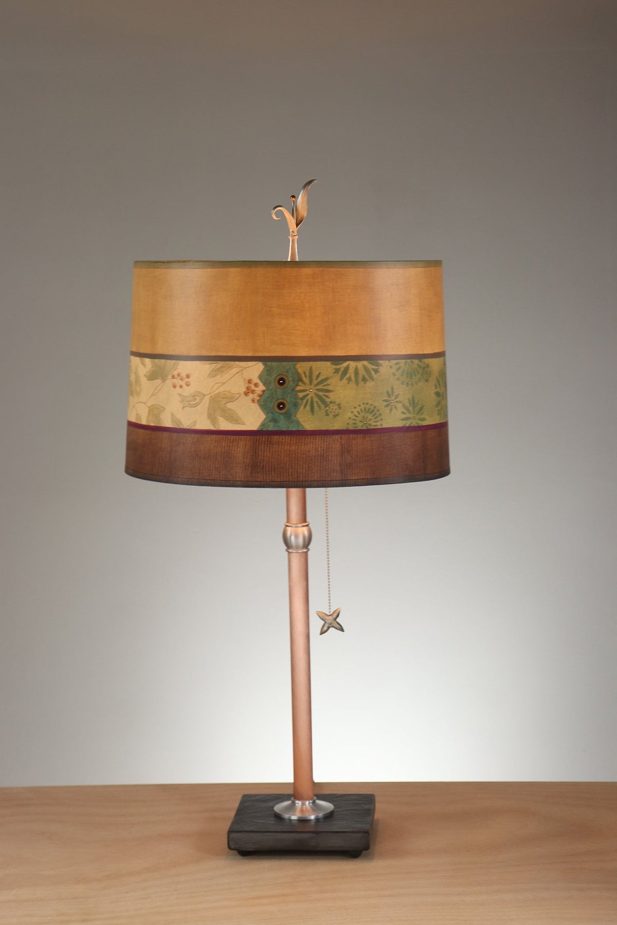 Janna Ugone &amp; Co Copper Table Lamp with Large Drum Shade in Rebecca