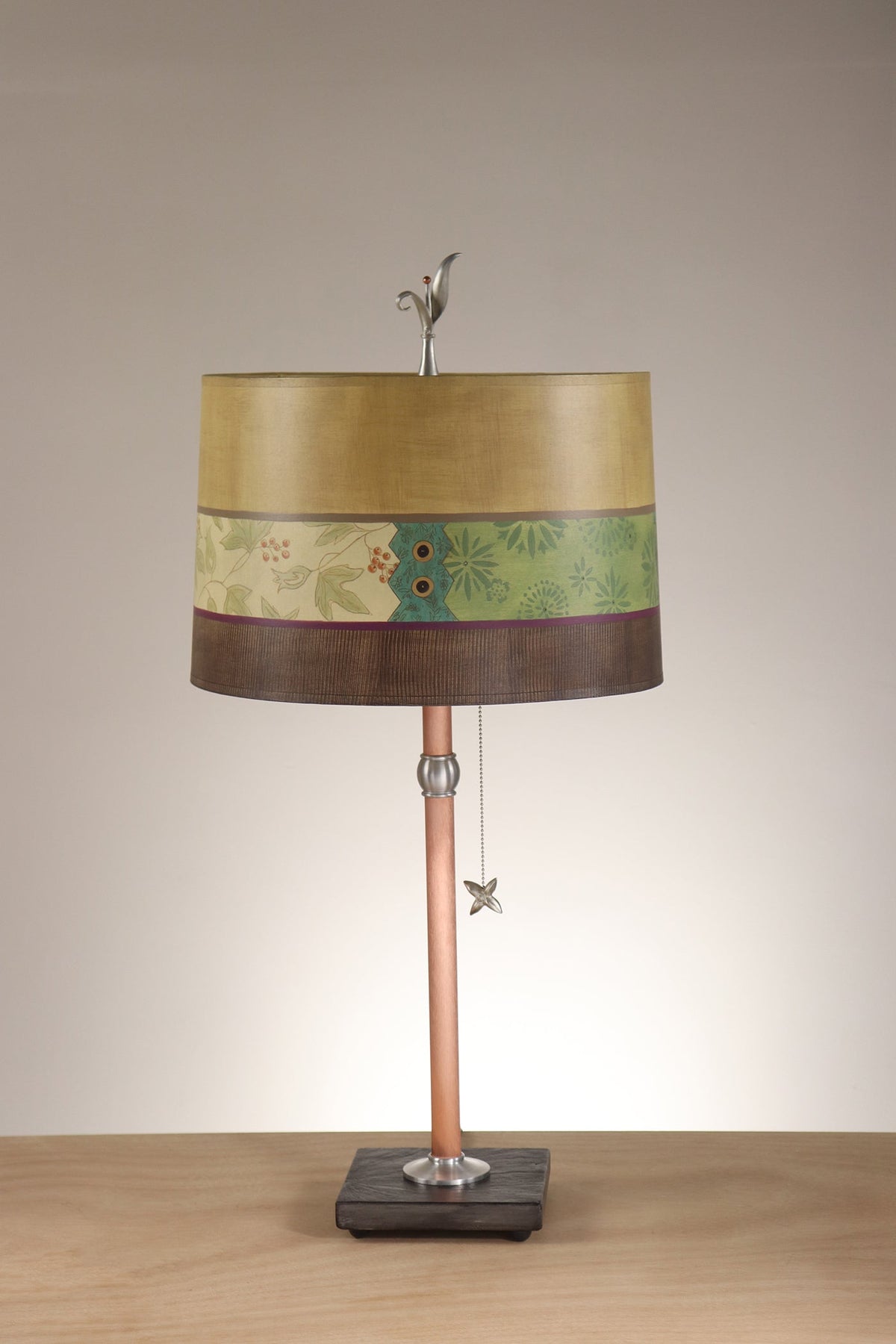 Janna Ugone &amp; Co Copper Table Lamp with Large Drum Shade in Rebecca