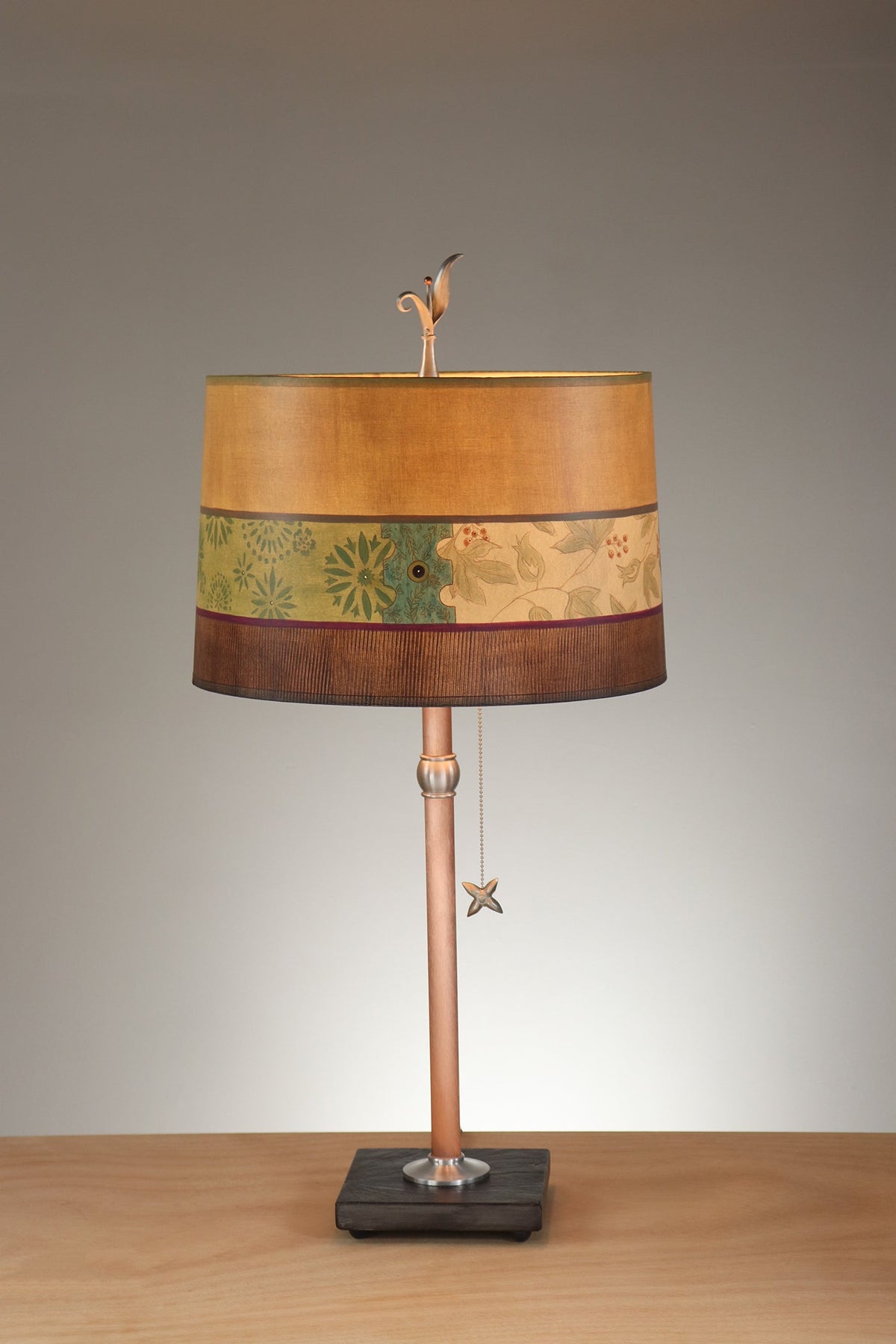 Janna Ugone &amp; Co Copper Table Lamp with Large Drum Shade in Rebecca