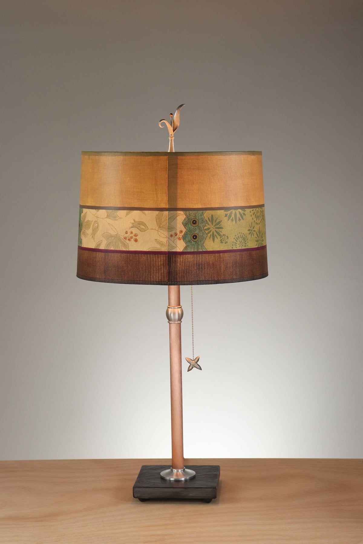 Janna Ugone &amp; Co Copper Table Lamp with Large Drum Shade in Rebecca