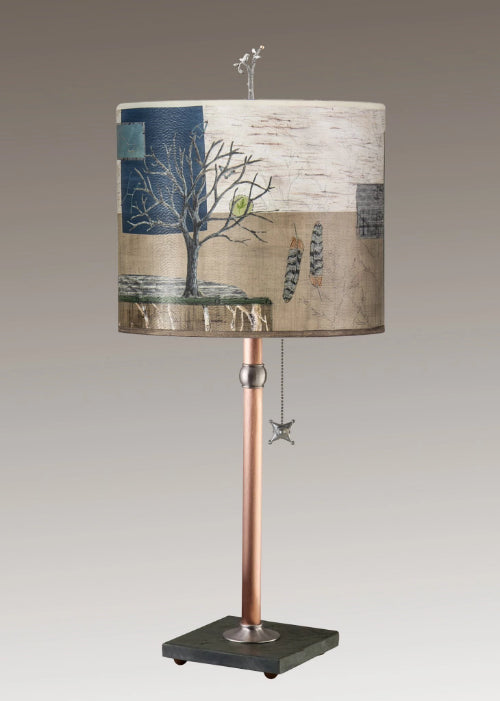 Janna Ugone & Co Table Lamps Copper Table Lamp with Large Oval Shade in Wander in Drift