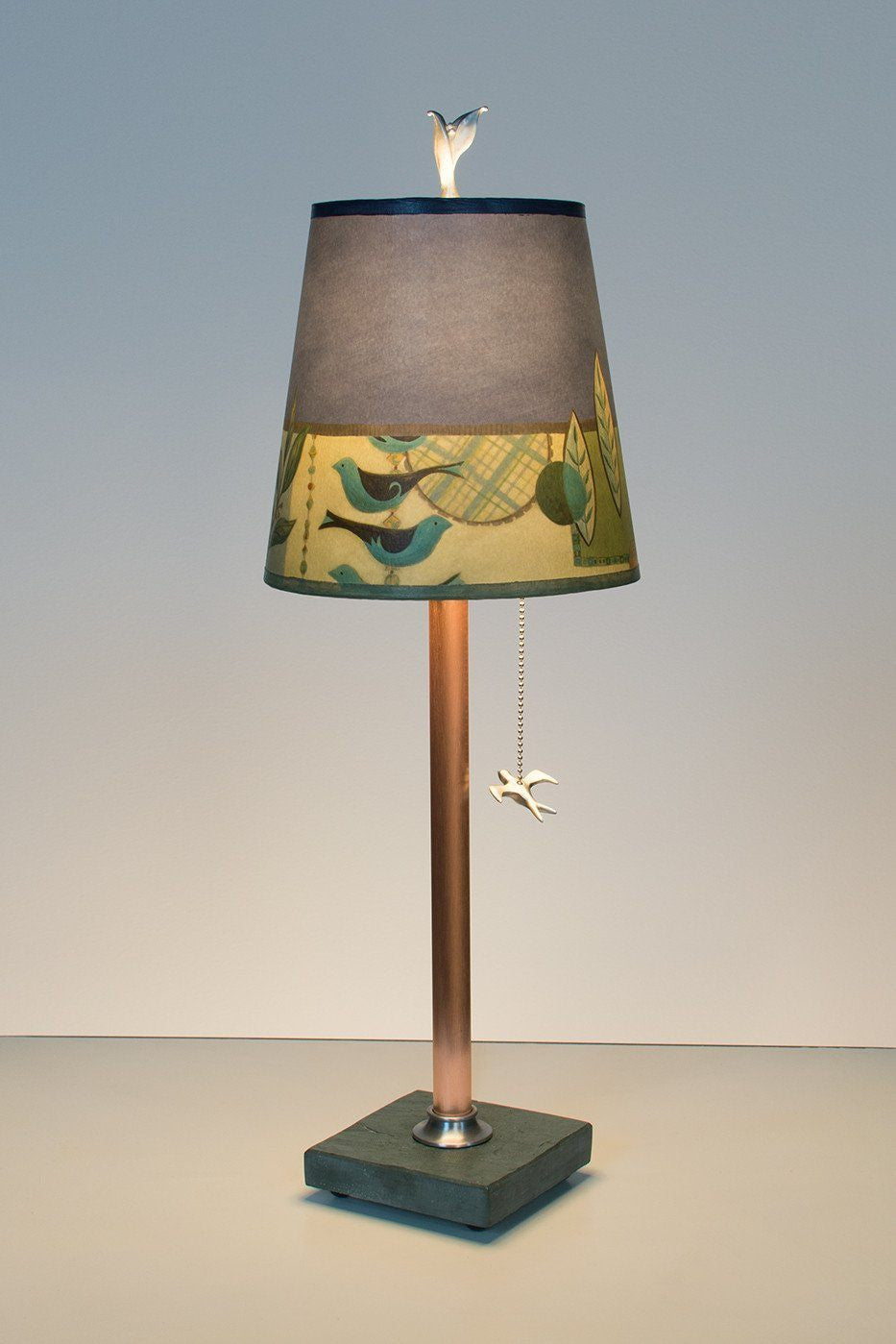 Corsica - Stone Ceramic Drum Shade Table Lamp