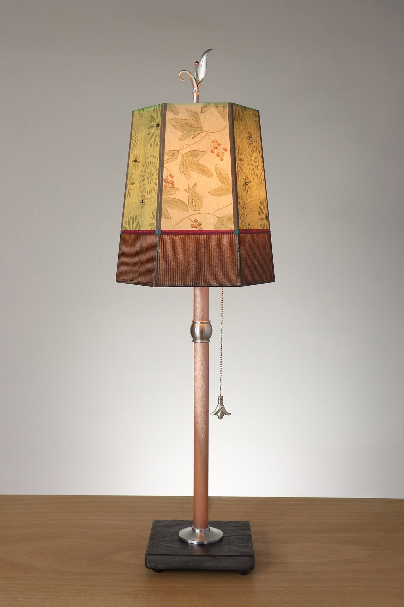 Janna Ugone & Co Table Lamp Copper Table Lamp with Small Hexagon Shade in Rebecca