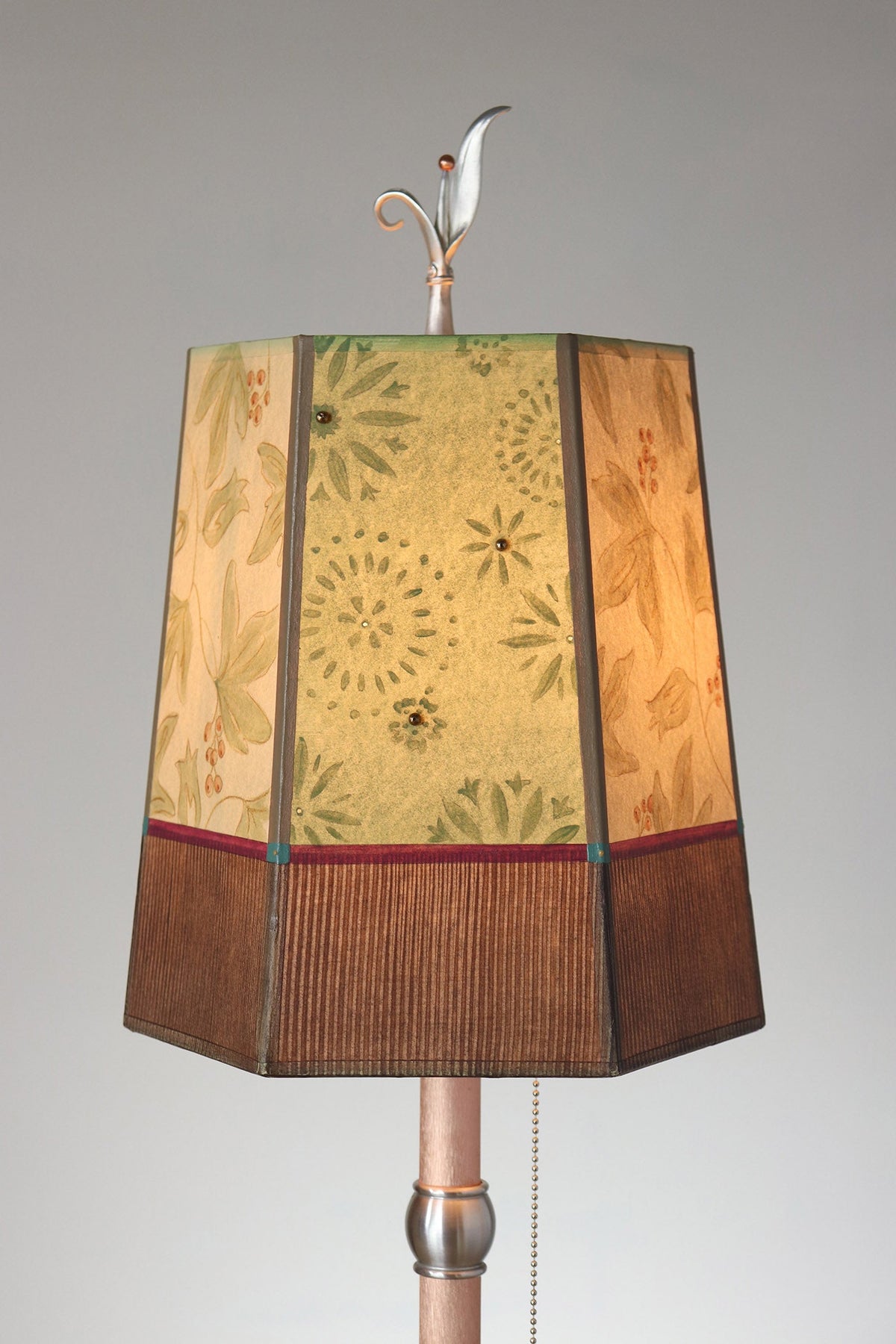 Janna Ugone &amp; Co Table Lamp Copper Table Lamp with Small Hexagon Shade in Rebecca