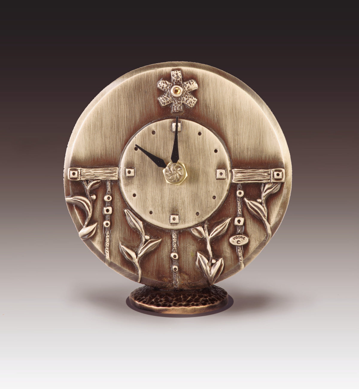 Janna Ugone &amp; Co Gina&#39;s Garden Small Brass Clock