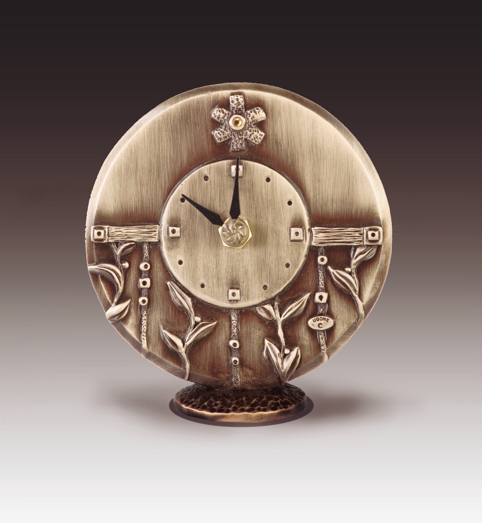 Janna Ugone & Co Gina's Garden Small Brass Clock