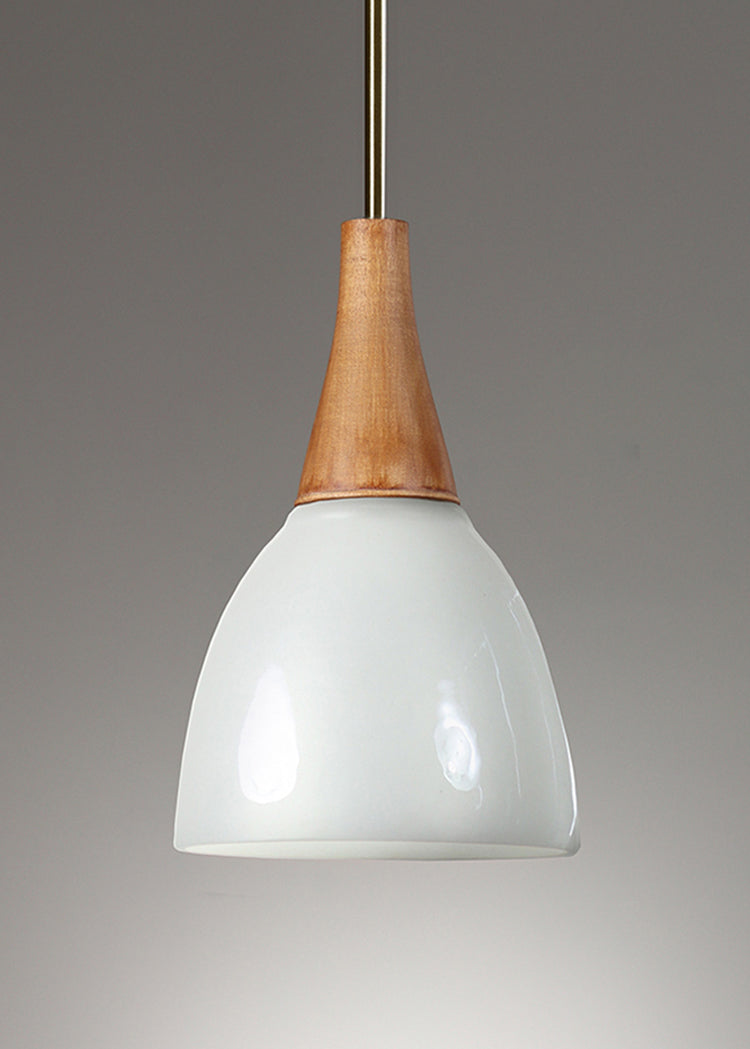Hanging Ceramic Lamp in Ivory Gloss
