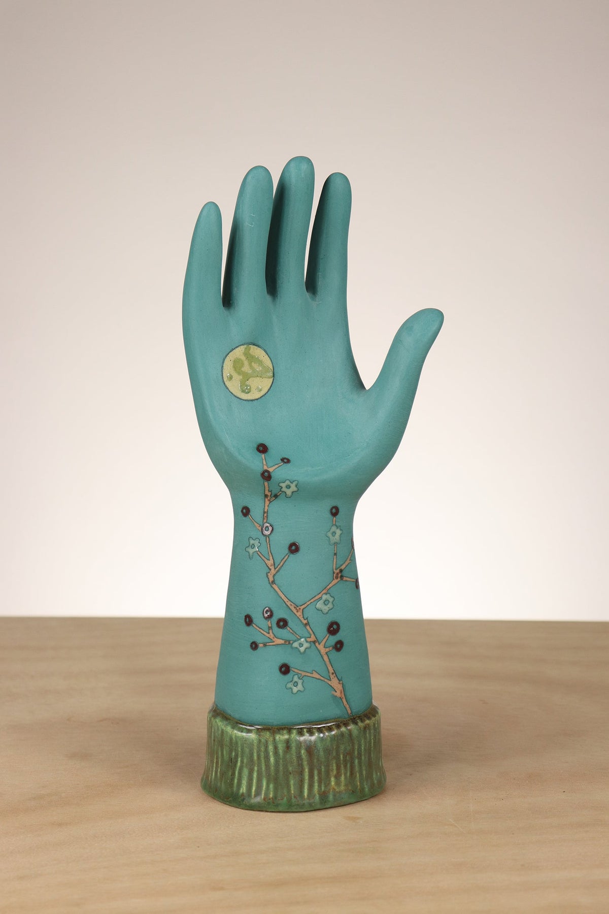Janna Ugone &amp; Co Large Ceramic Hand in Lucca in Teal
