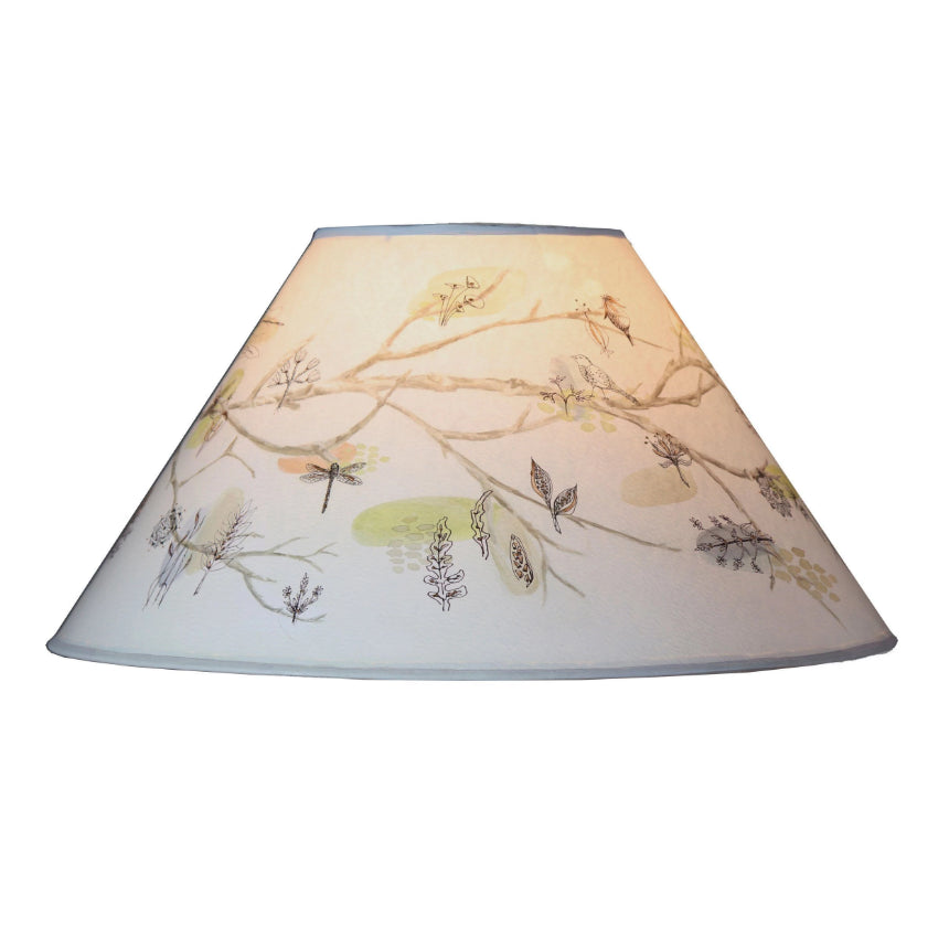Large Conical Lamp Shade in Artful Branch