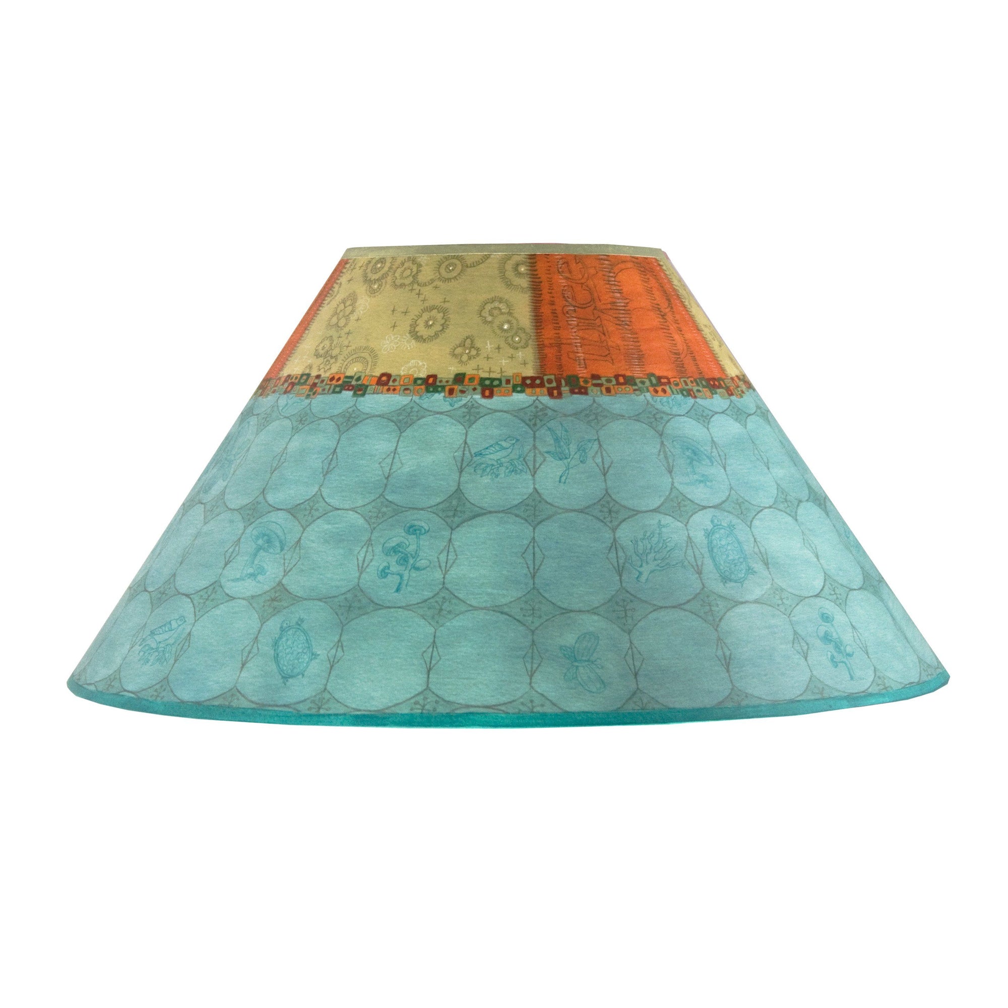 Janna Ugone & Co Lamp Shades Large Conical Lamp Shade in Paradise Pool