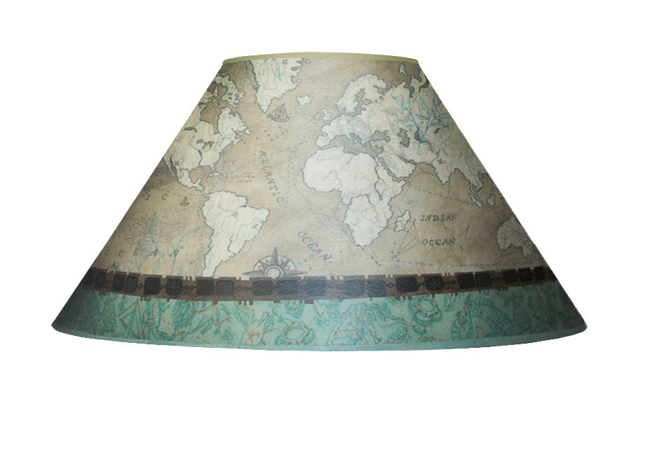 Janna Ugone &amp; Co Lamp Shades Large Conical Lamp Shade in Voyages