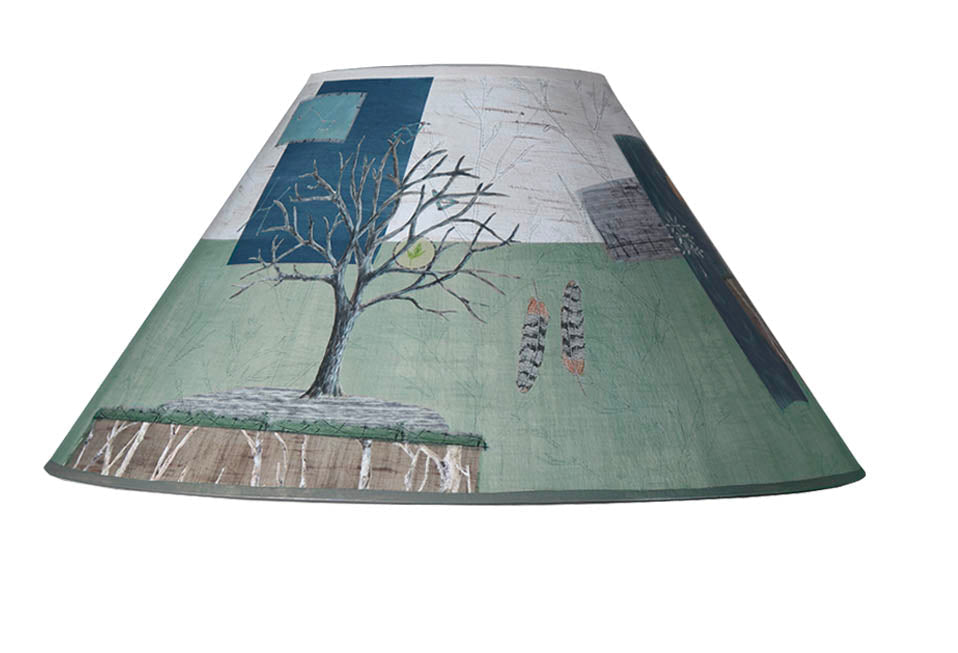 Janna Ugone & Co Lamp Shades Large Conical Lamp Shade in Wander in Field