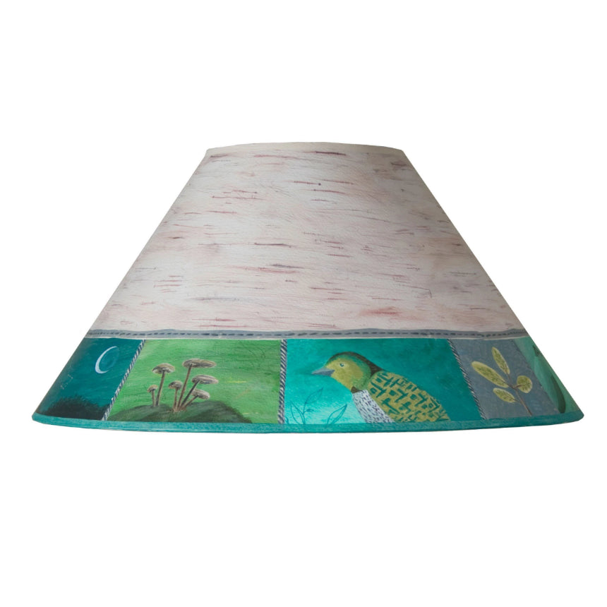 Janna Ugone & Co Lamp Shades Large Conical Lamp Shade in Woodland Trails in Birch