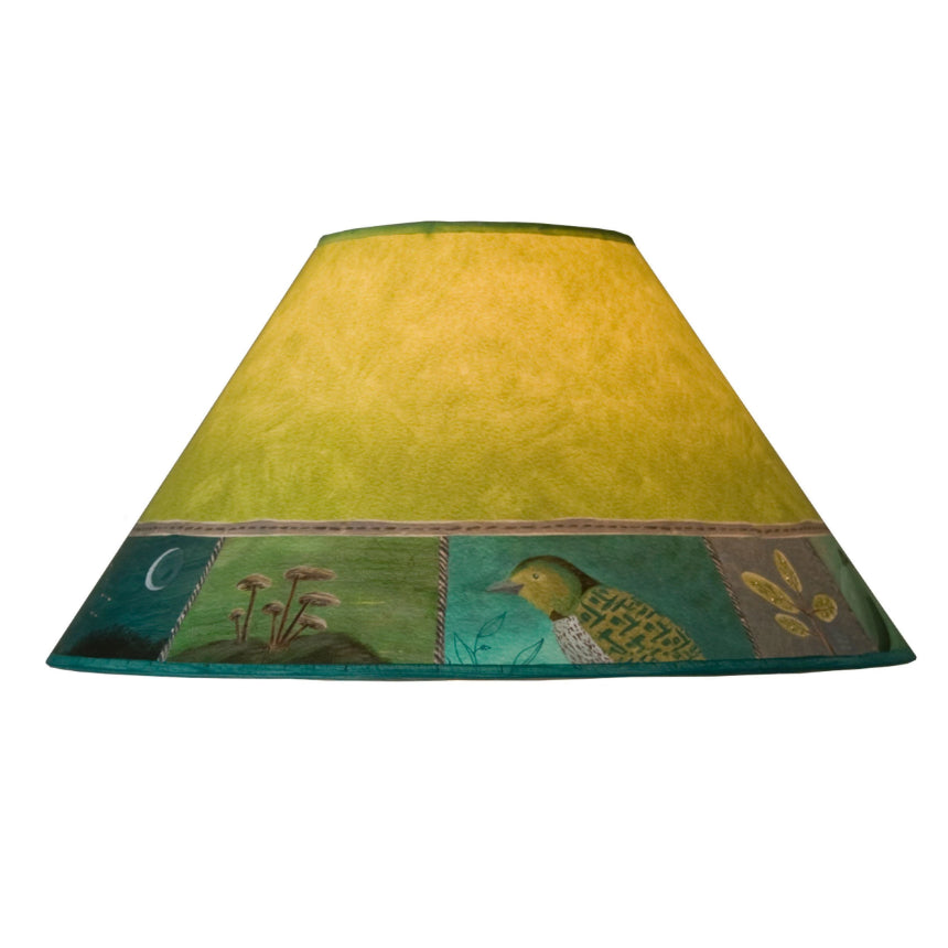 Janna Ugone & Co Lamp Shades Large Conical Lamp Shade in Woodland Trails in Leaf