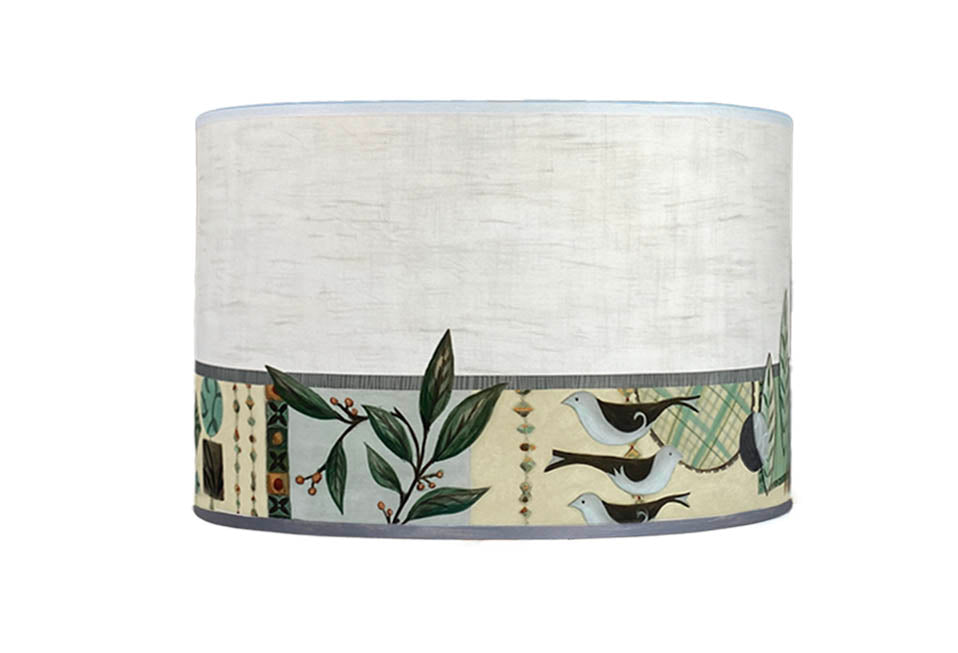 Janna Ugone & Co Lamp Shades Large Drum Lamp Shade in New Capri Opal