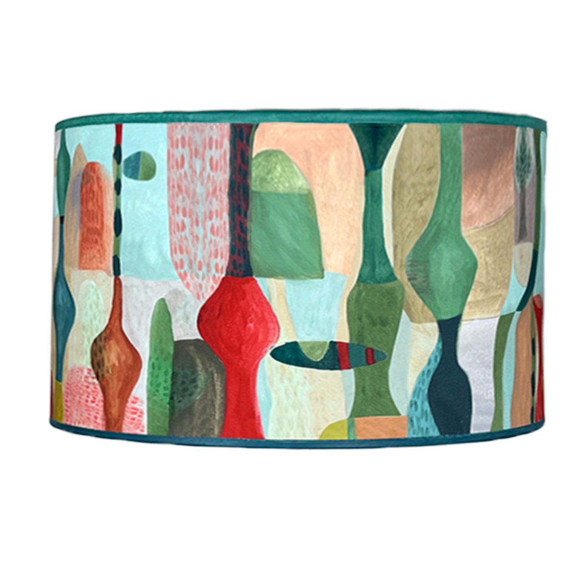 Janna Ugone & Co Lamp Shades Large Drum Lamp Shade in Riviera in Poppy