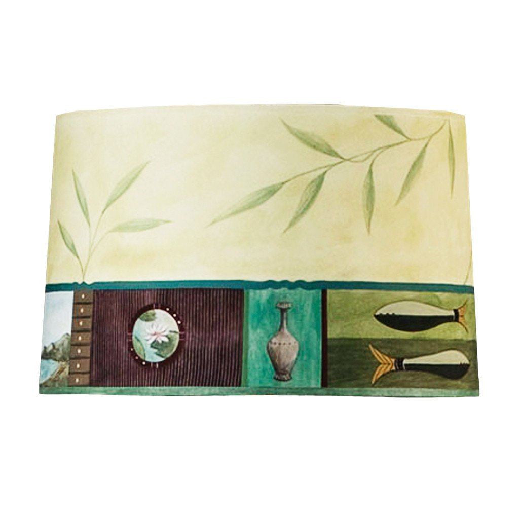 Twin Fish in Celery Large Drum Lamp Shade