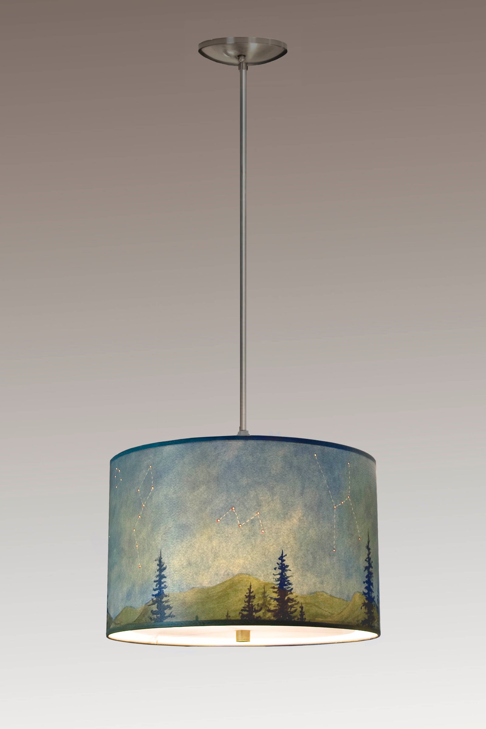 Janna Ugone & Co Pendant Lights Large Drum Pendant in Midnight Sky