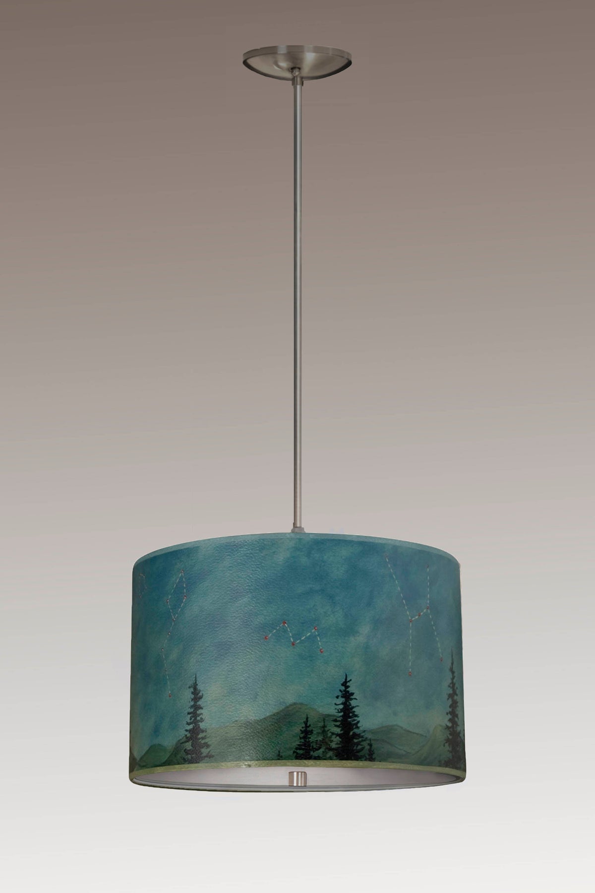 Janna Ugone &amp; Co Pendant Lights Large Drum Pendant in Midnight Sky