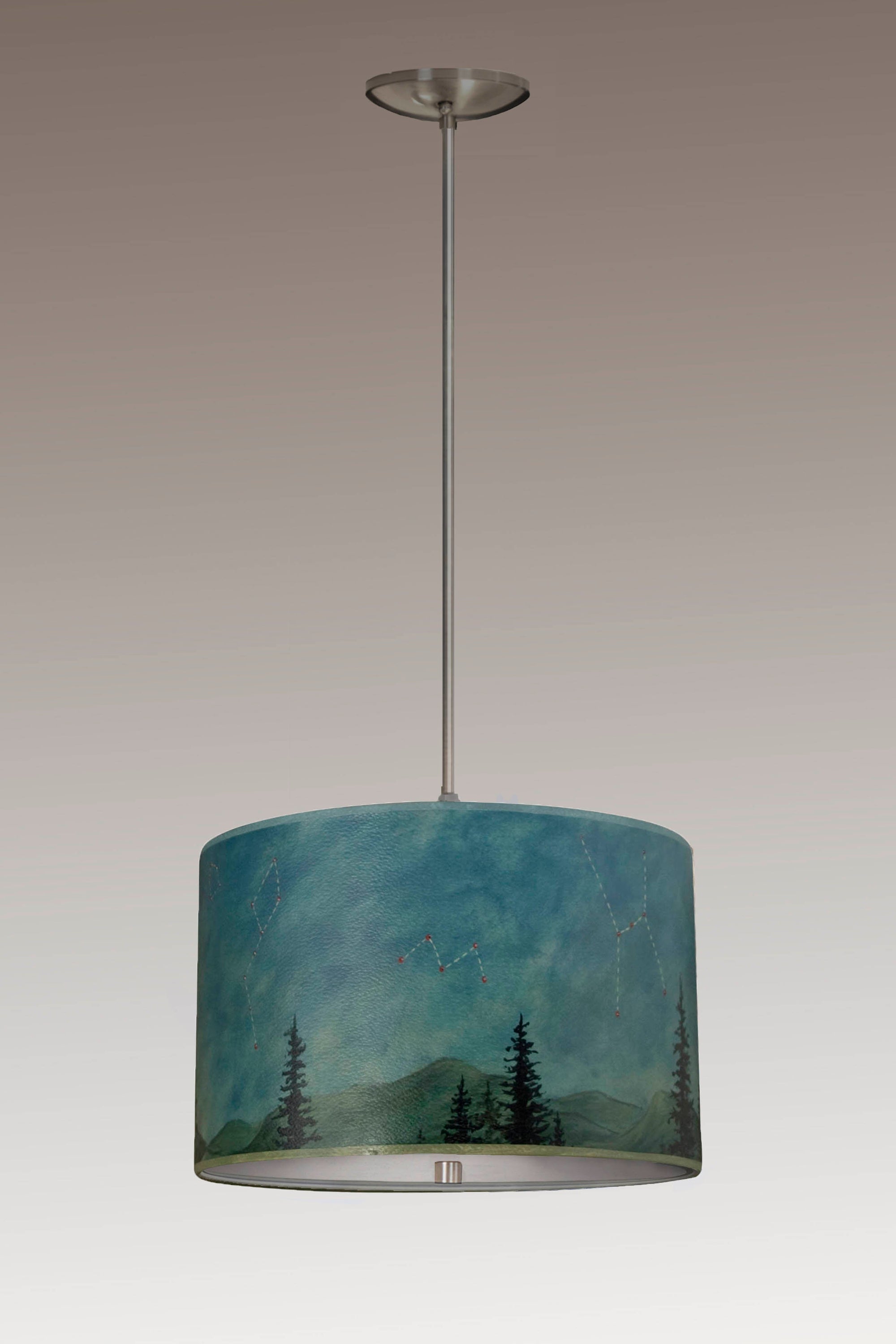 Janna Ugone & Co Pendant Lights Large Drum Pendant in Midnight Sky