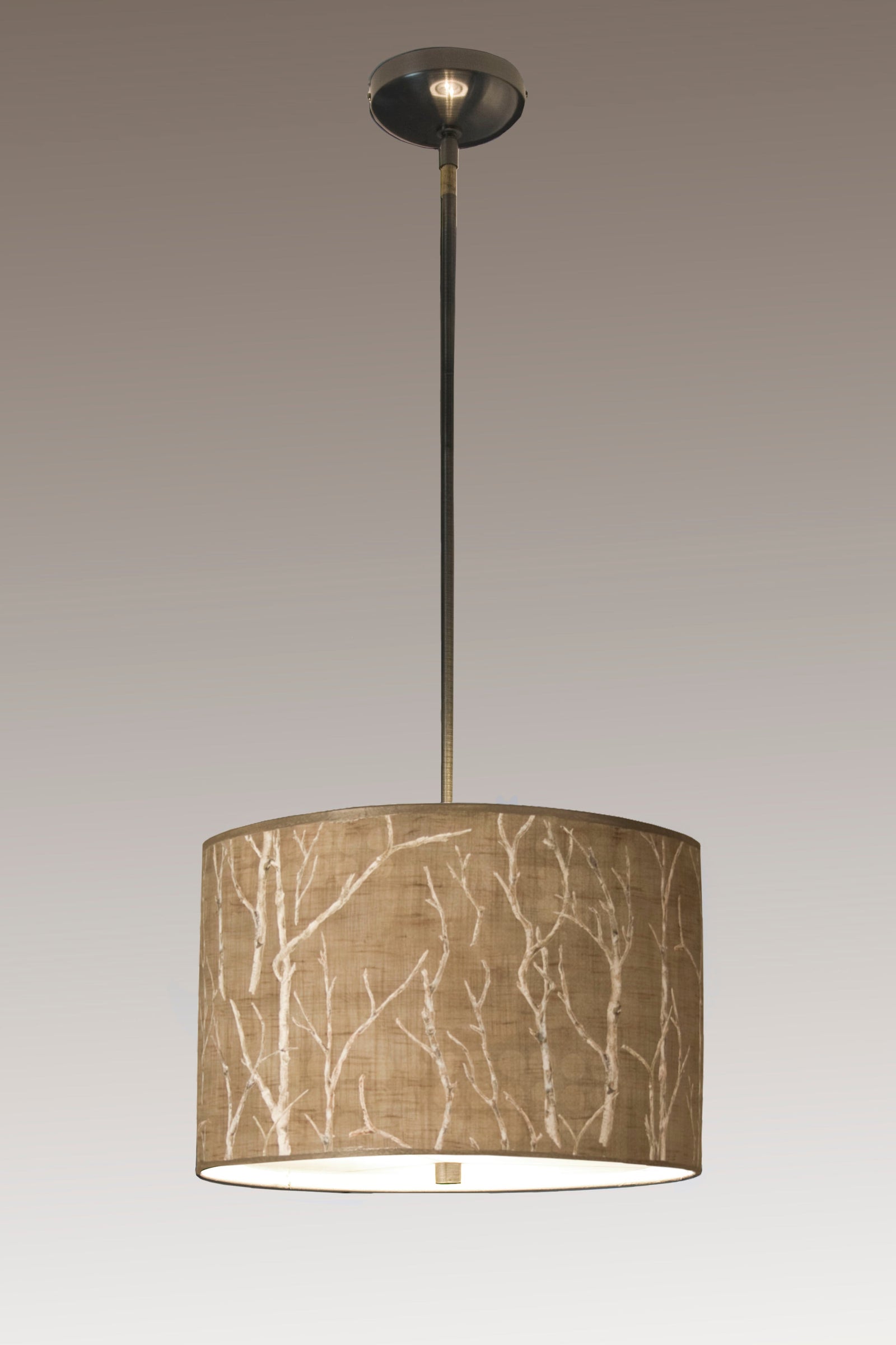 Janna Ugone & Co Pendant Lights Large Drum Pendant in Twigs