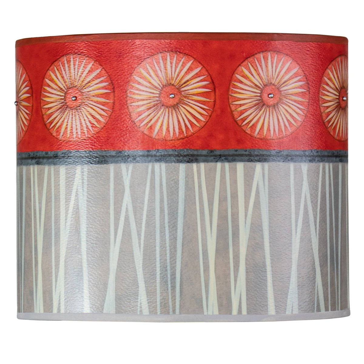 Large Oval Drum Lamp Shade in Tang