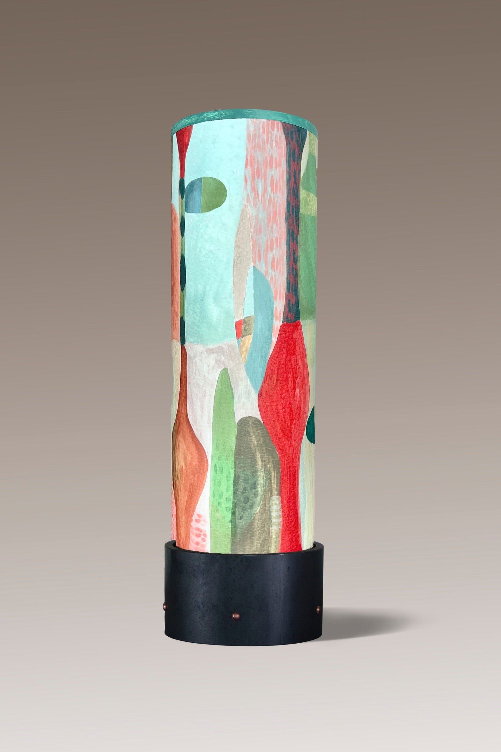 Janna Ugone & Co Table Lamp Steel Luminaire Accent Lamp with Riviera in Poppy shade