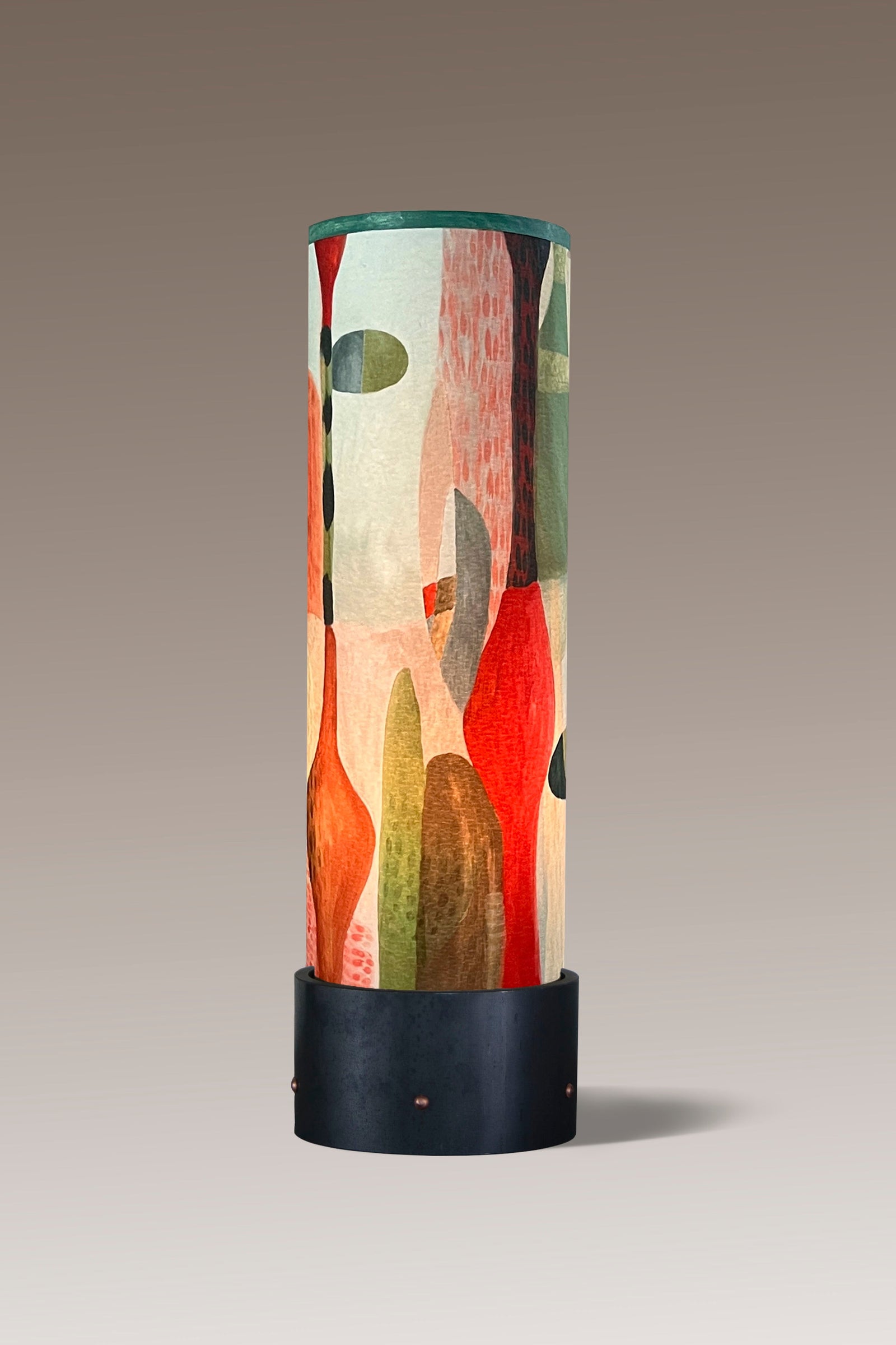 Janna Ugone & Co Table Lamp Steel Luminaire Accent Lamp with Riviera in Poppy shade