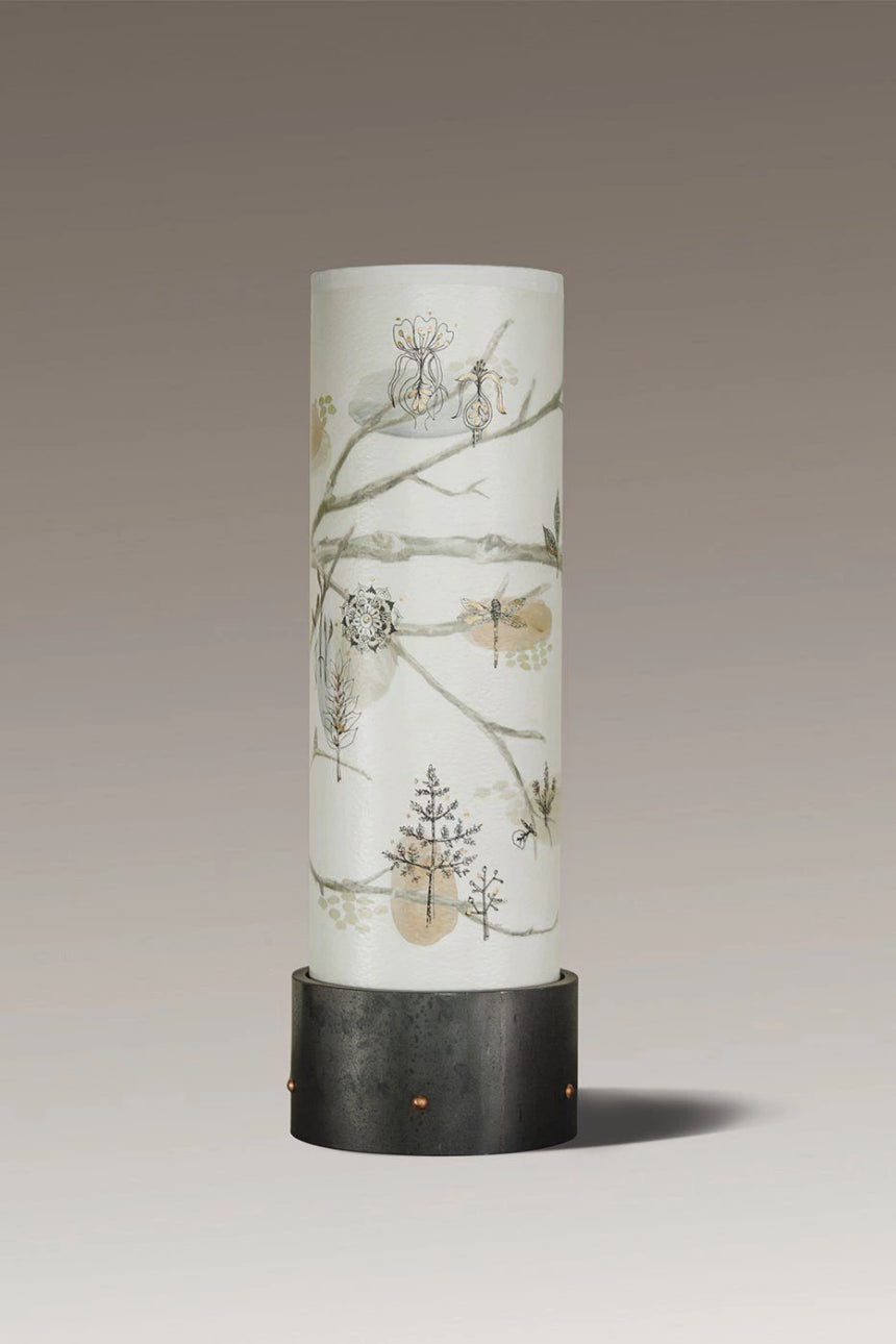 Janna Ugone & Co Luminaires Steel Luminaire Table Lamp with Artful Branch Shade