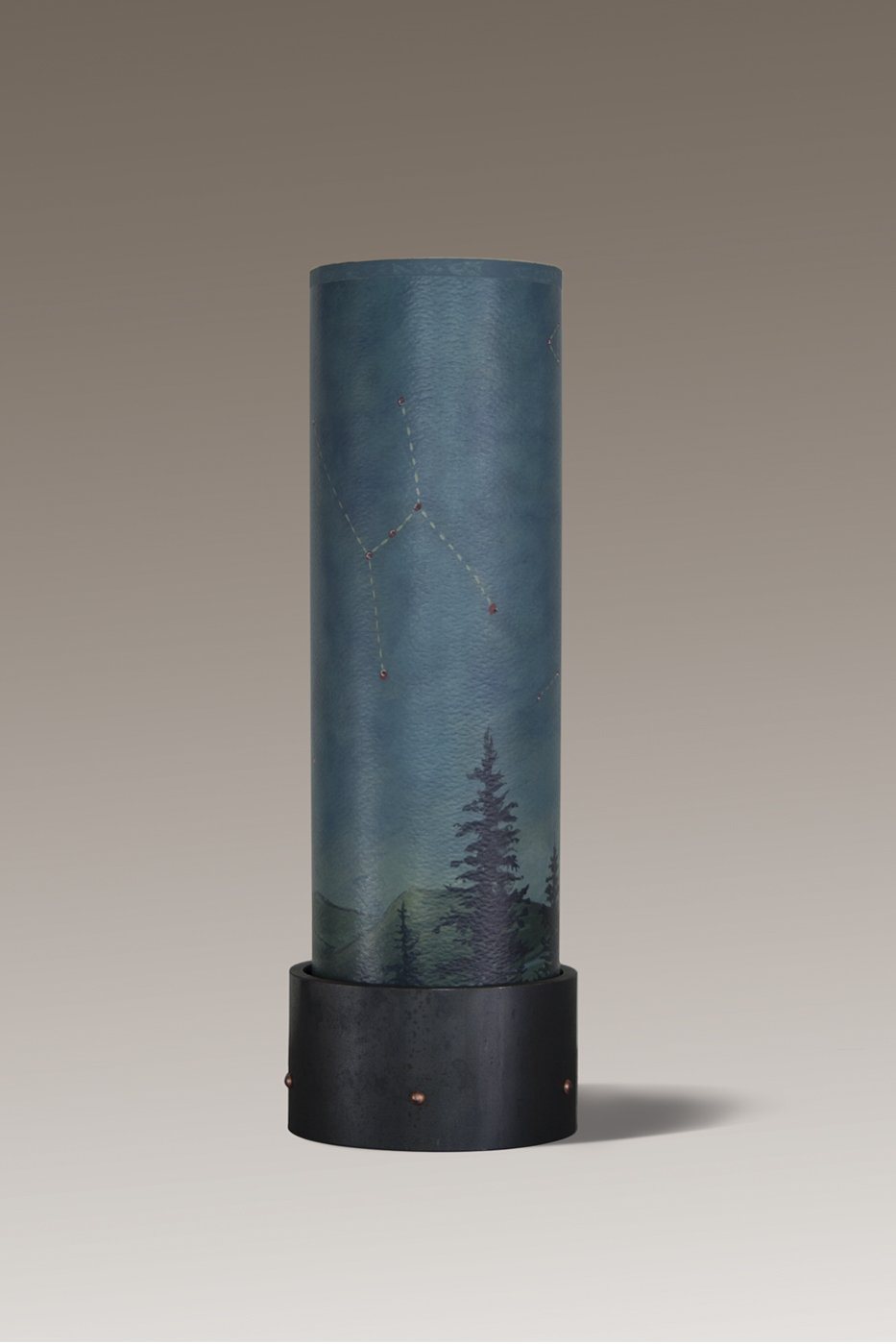 Janna Ugone & Co Luminaires Steel Luminaire Table Lamp with Midnight Sky Shade