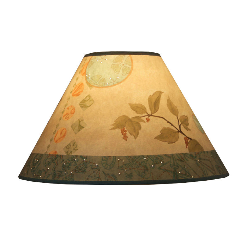 Janna Ugone & Co Lamp Shades Medium Conical Lamp Shade in Celestial Leaf