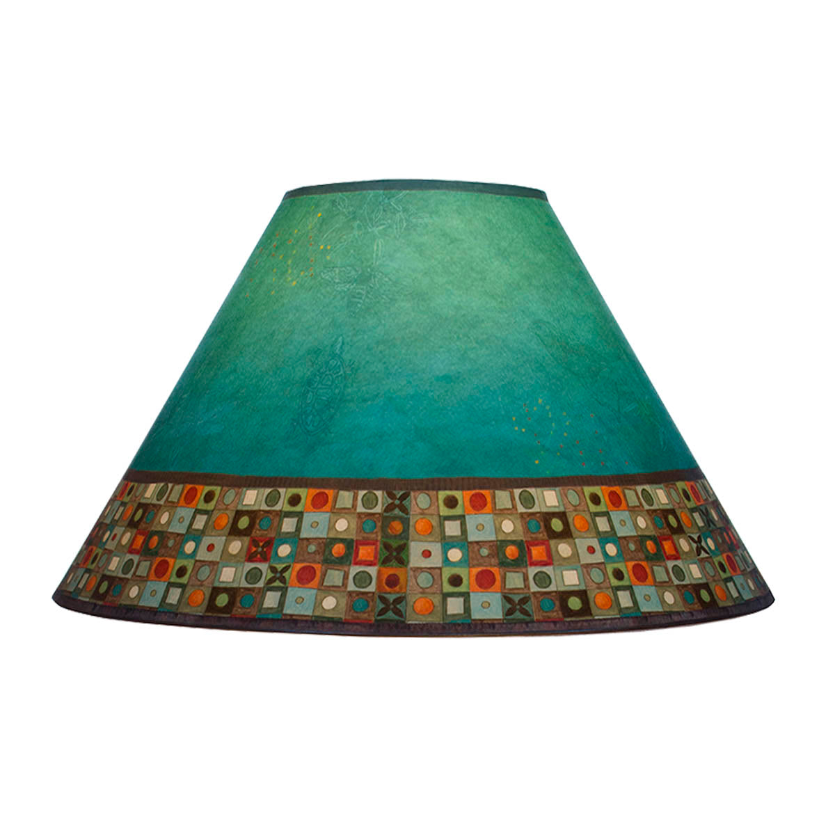 Medium Conical Lamp Shade in Jade Mosaic