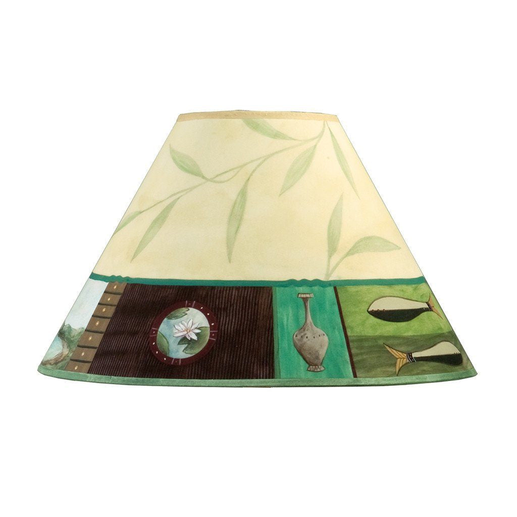 Twin Fish in Celery Medium Conical Lamp Shade