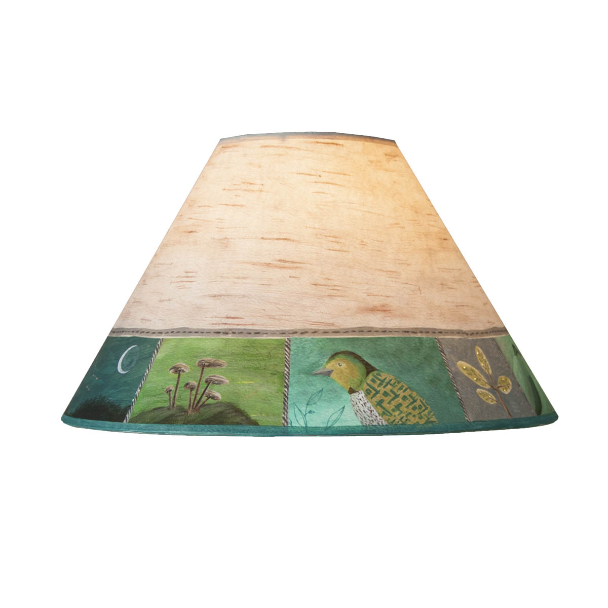 Janna Ugone &amp; Co Lamp Shades Medium Conical Lamp Shade in Woodland Trails in Birch