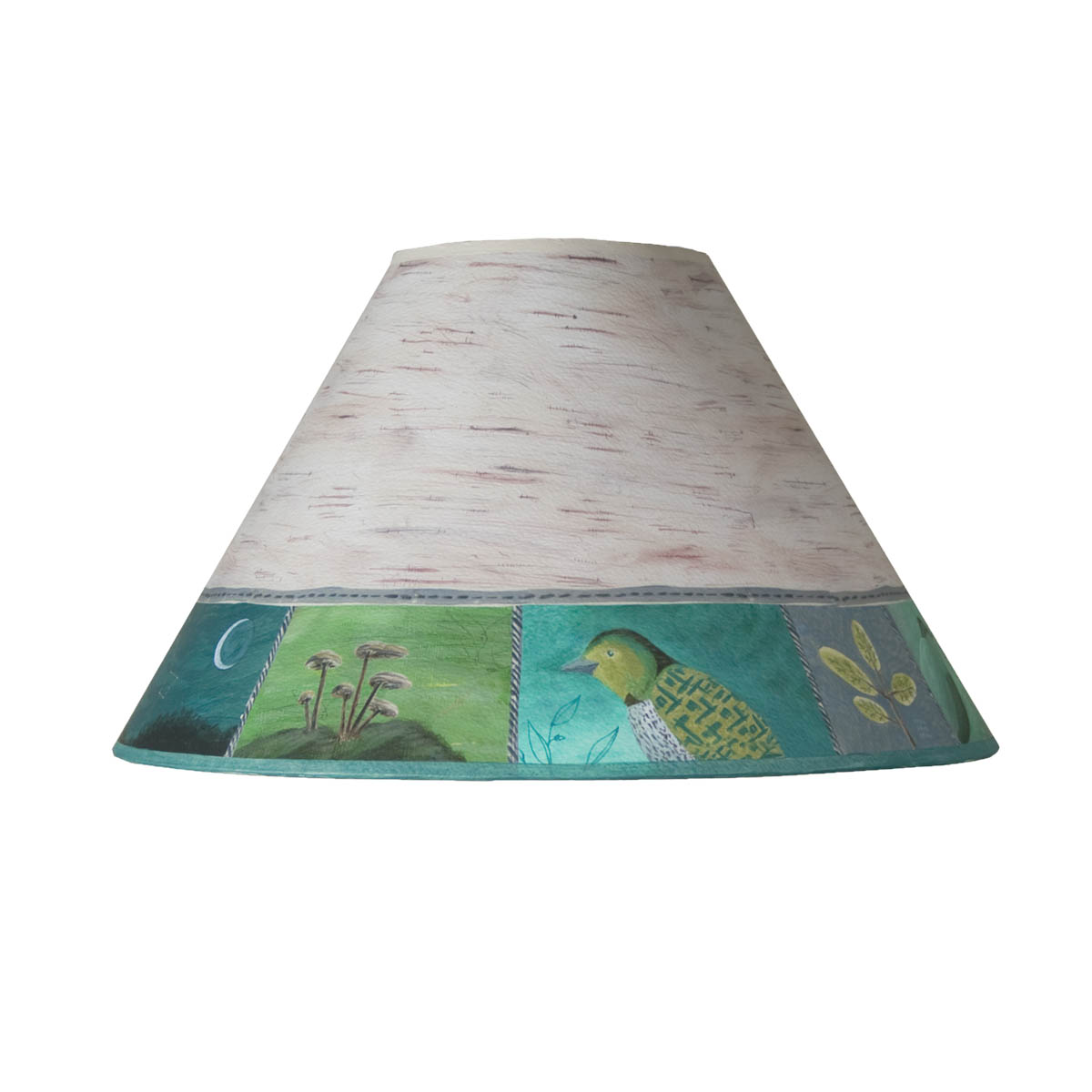 Janna Ugone & Co Lamp Shades Medium Conical Lamp Shade in Woodland Trails in Birch