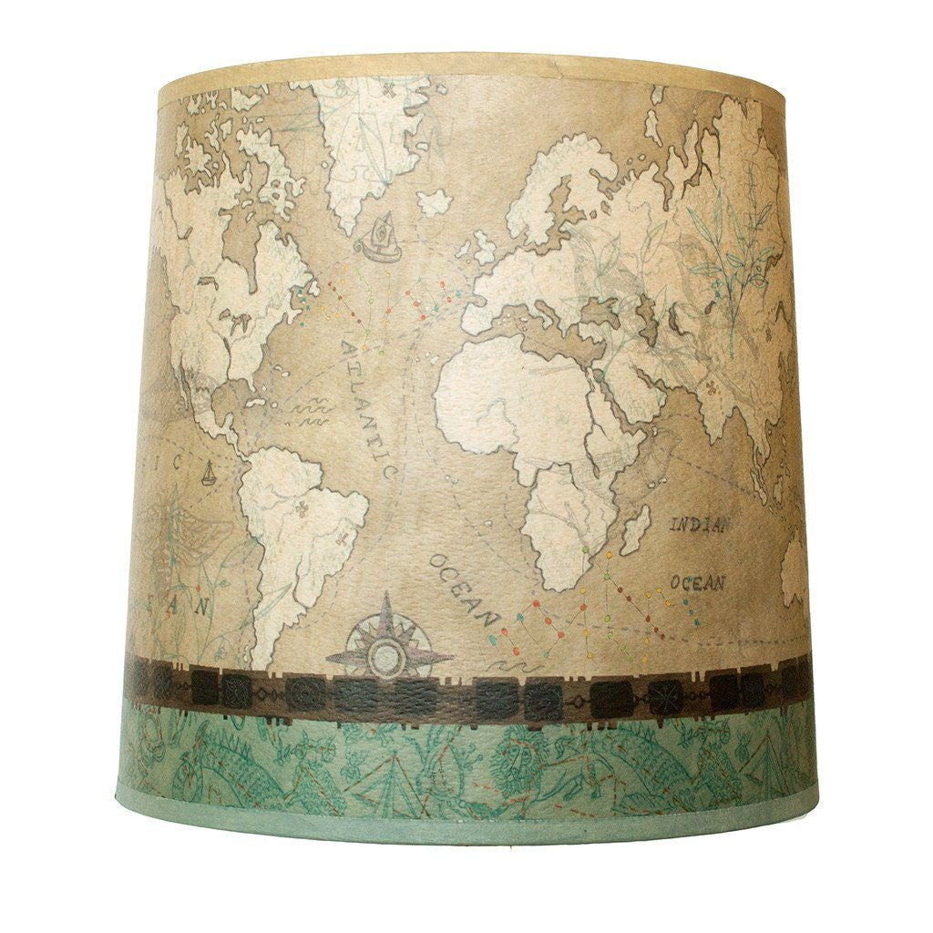 Janna Ugone & Co Lamp Shades Medium Drum Lamp Shade in Voyages