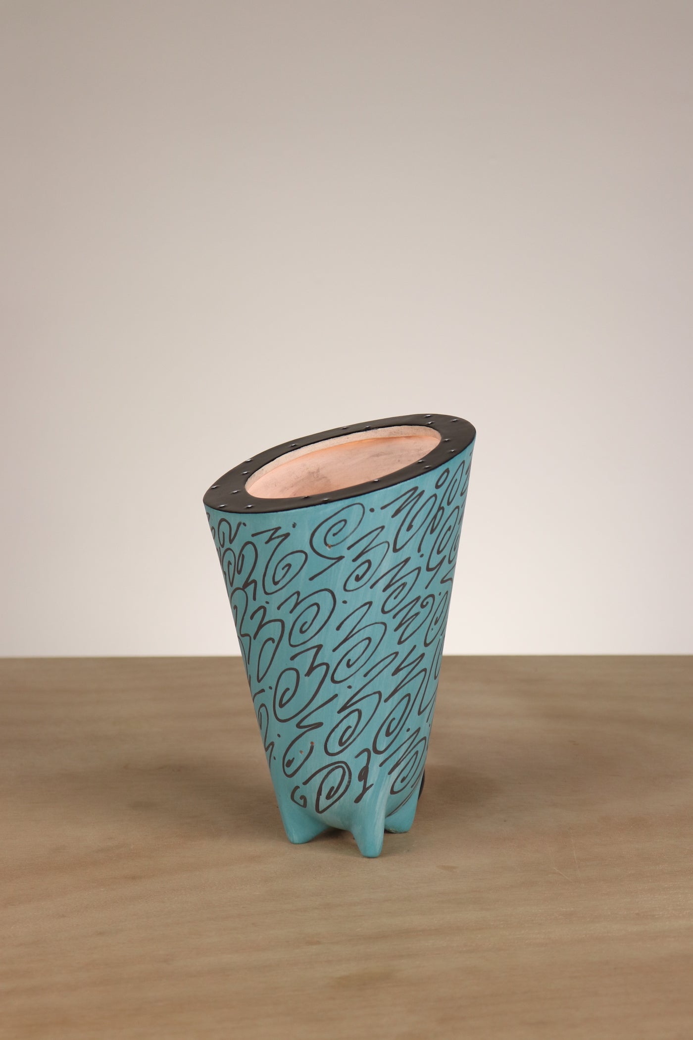 Janna Ugone & Co Mini Ceramic Torchiere in Jade Scribble