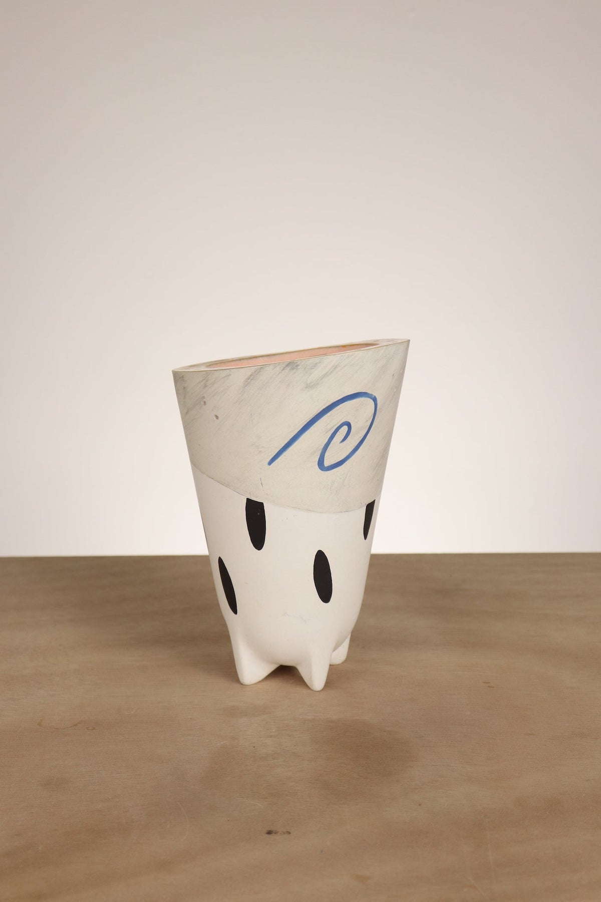 Janna Ugone &amp; Co Mini Ceramic Torchiere in White Dot in Mango