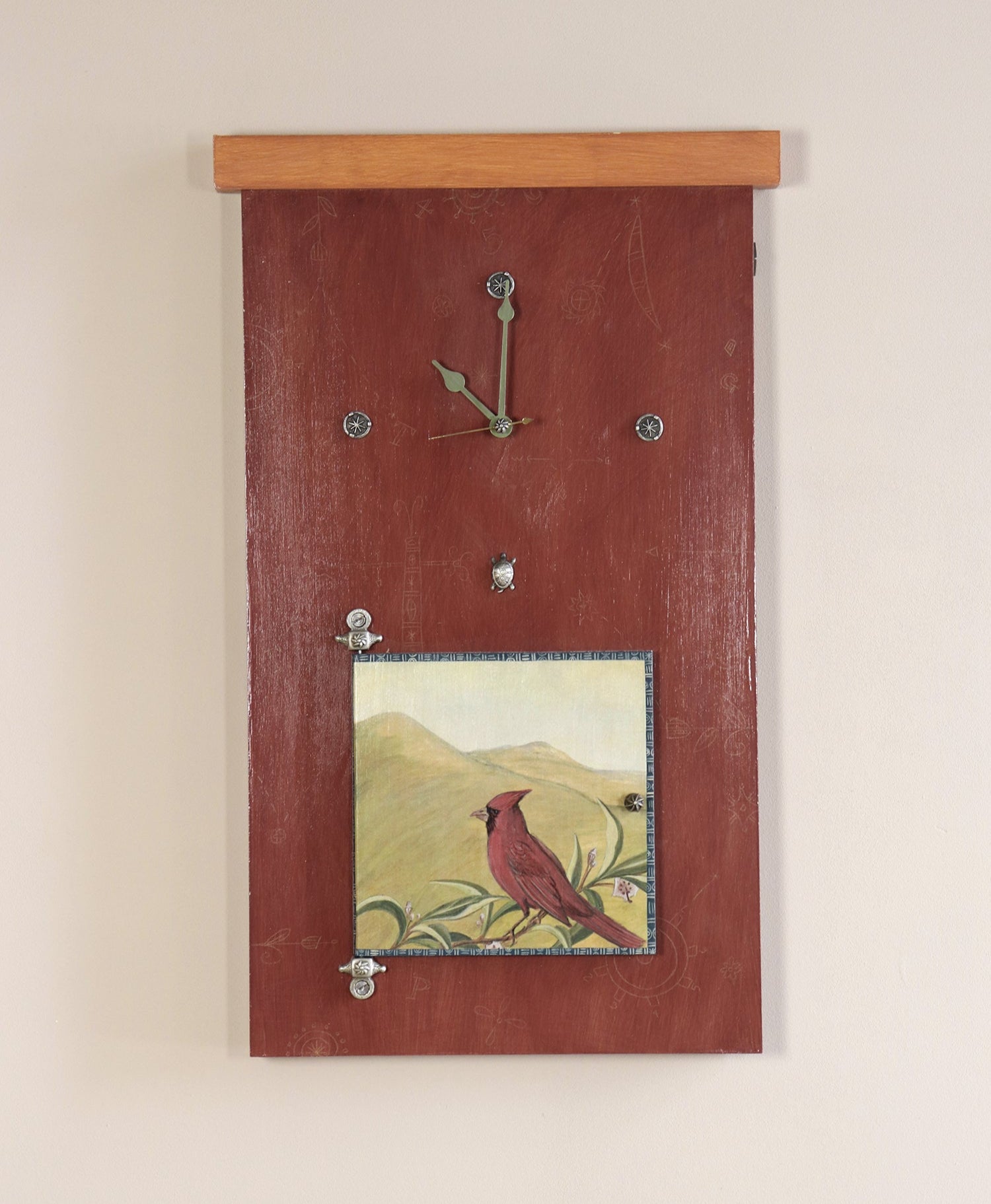 Janna Ugone & Co Rectangular Clock in Cardinal