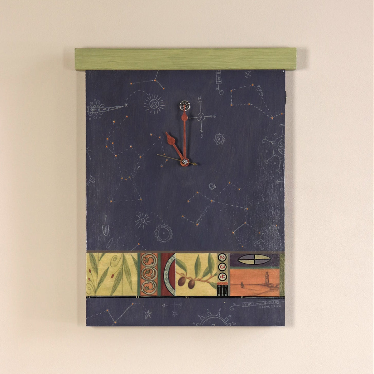 Janna Ugone &amp; Co Rectangular Clock in Constellations