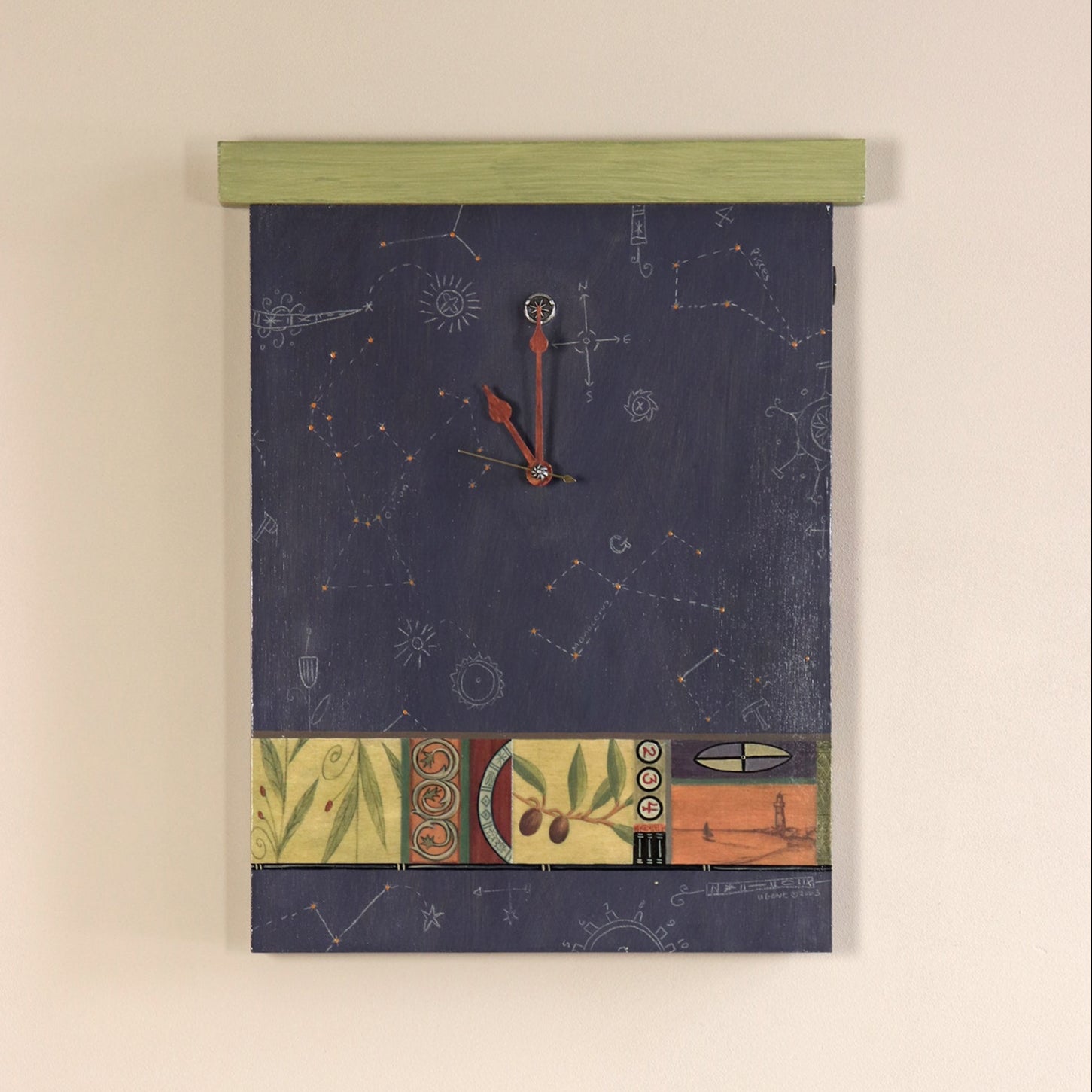 Janna Ugone & Co Rectangular Clock in Constellations