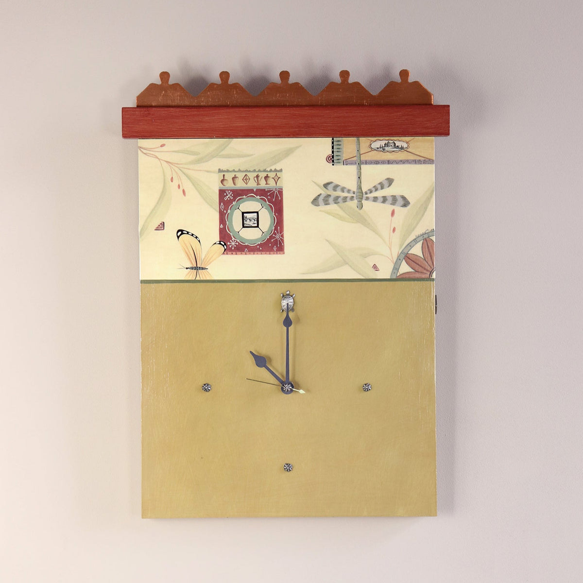 Janna Ugone &amp; Co Rectangular Clock in Dragonfly